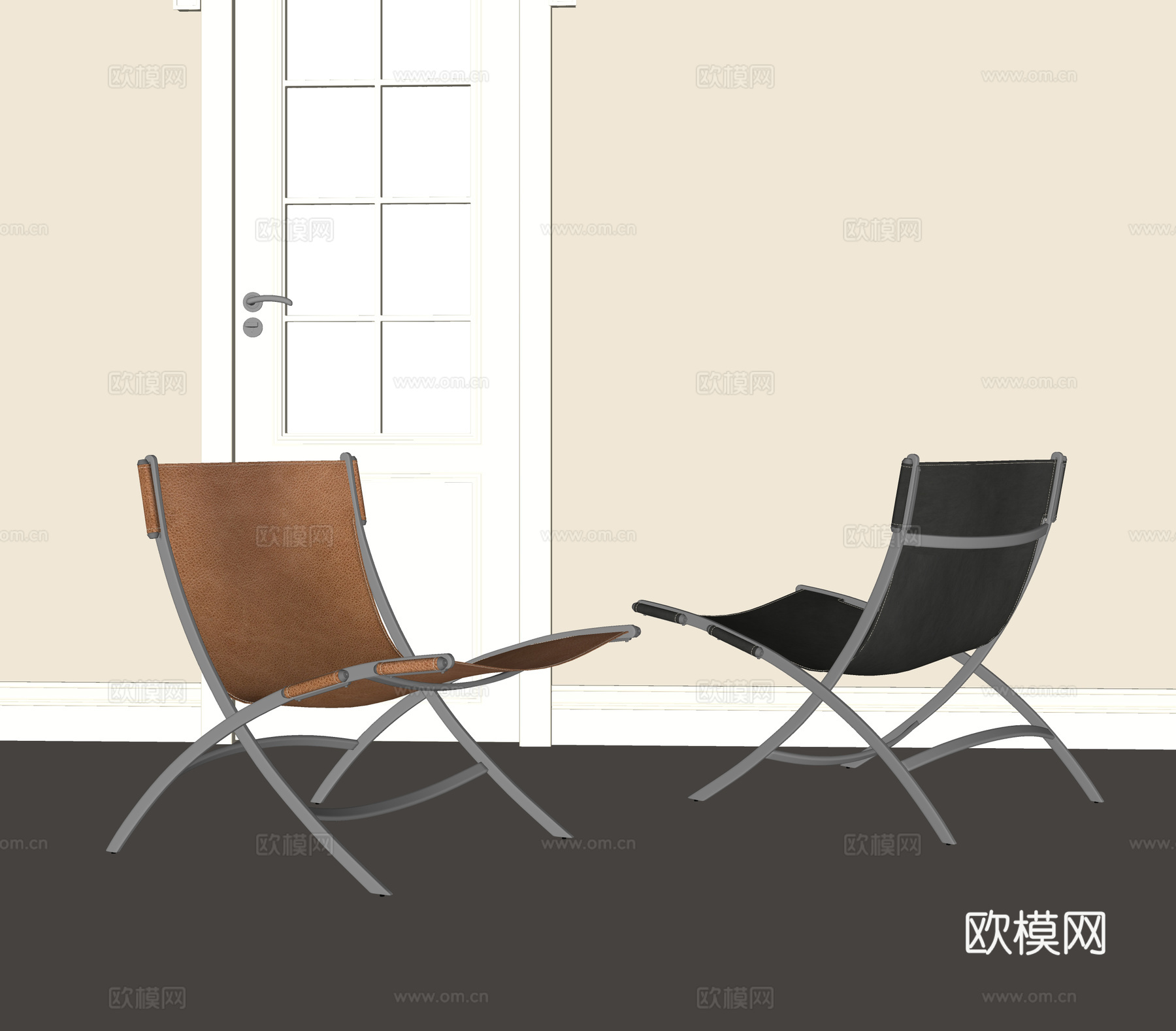 意式轻奢休闲椅su模型
