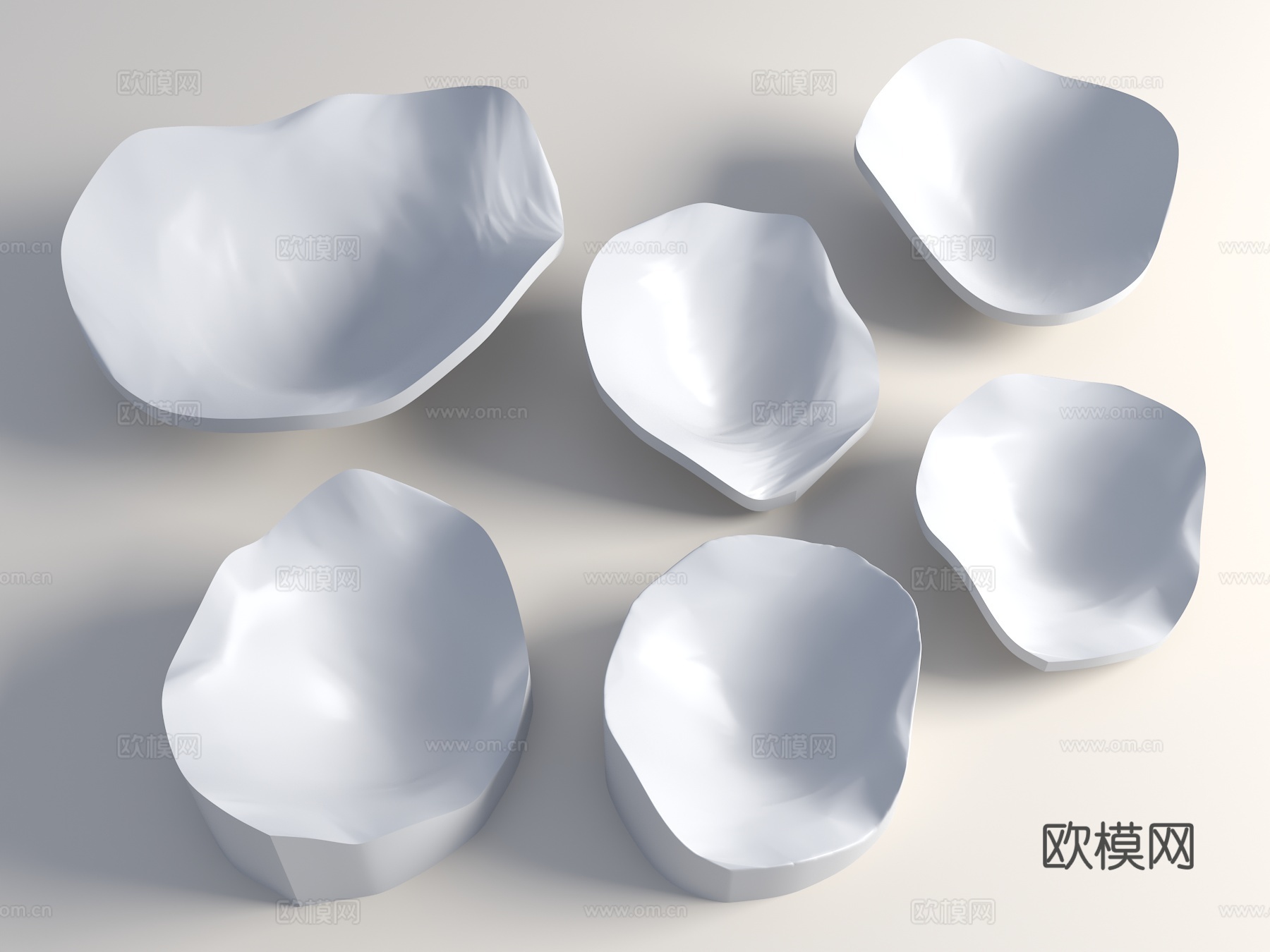 户外椅子 景观椅子 荷叶椅子 公园椅子 休息椅su模型