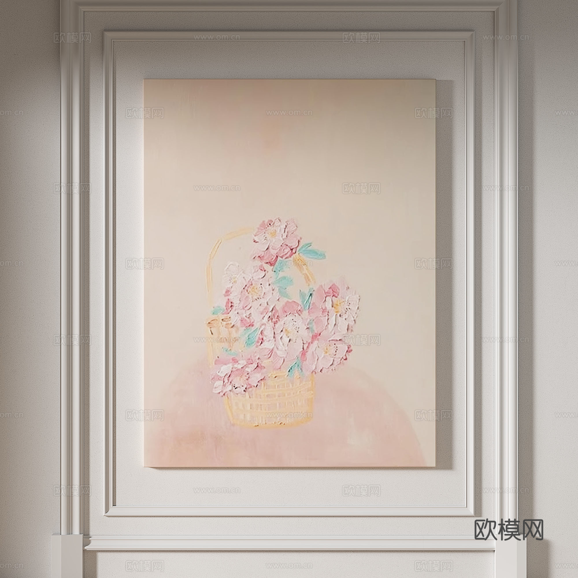 现代，简约，抽象，复古，奶油，装饰画免费3d模型