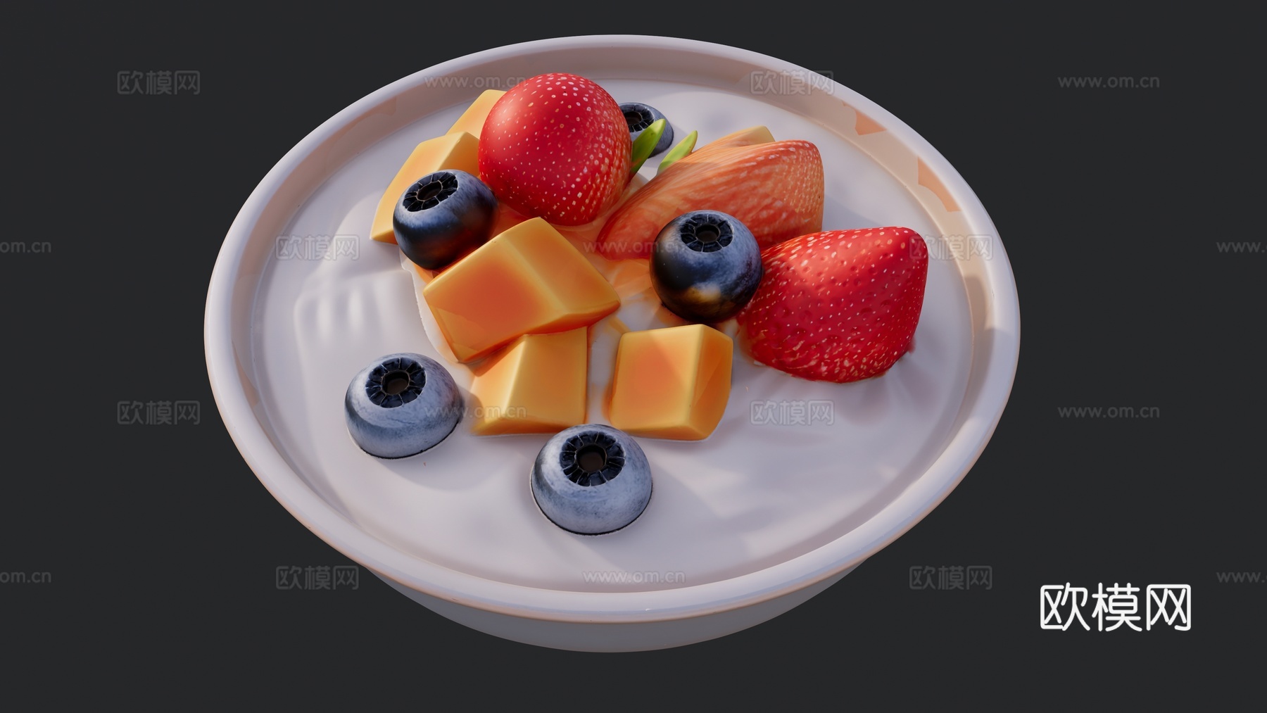 蓝莓草莓奶酪su模型