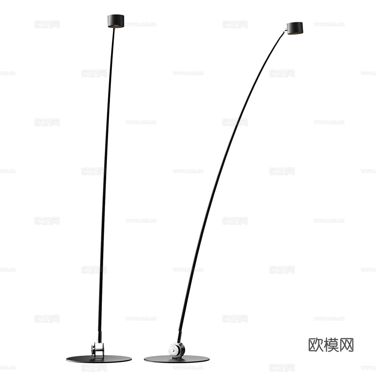 现代极简可调光调色温落地灯3d模型下载（渲染图3）