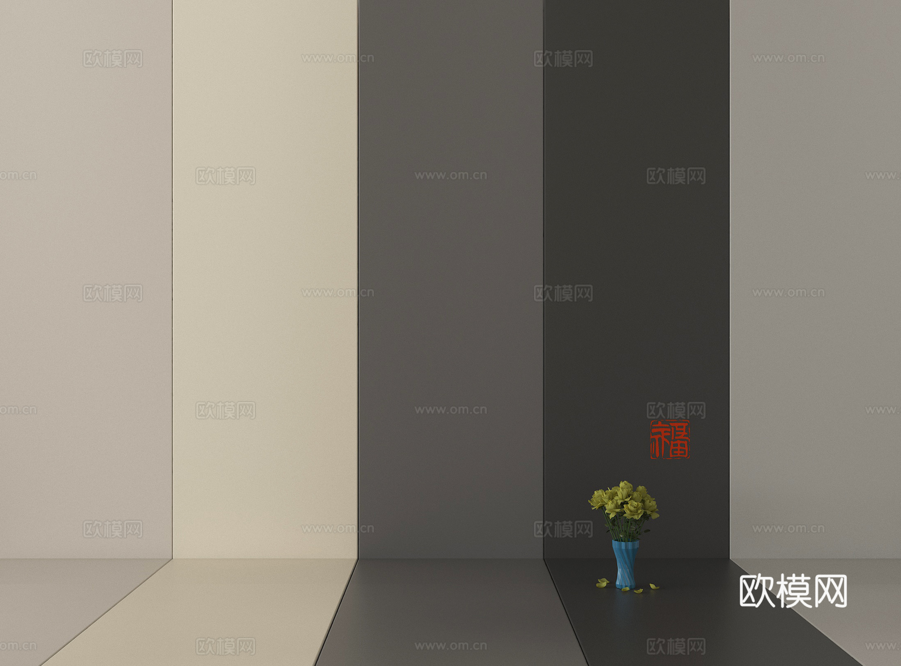 现代涂料 肌理漆 艺术涂料乳胶漆 真石漆 墙面水泥漆3d模型下载