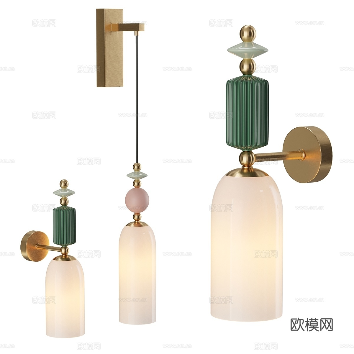 鸢尾墙灯糖果款3d模型下载