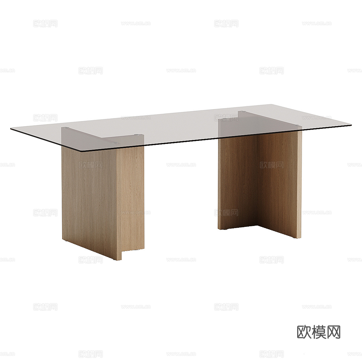 现代意式餐桌椅组合3d模型下载（渲染图3）