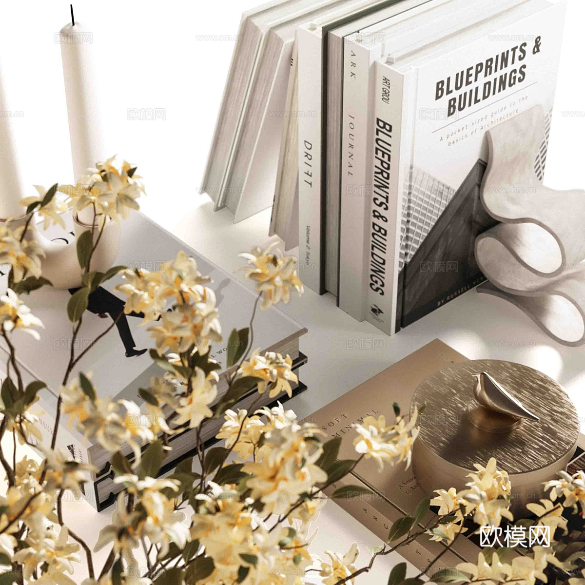 现代饰品摆件组合3d模型下载（渲染图6）