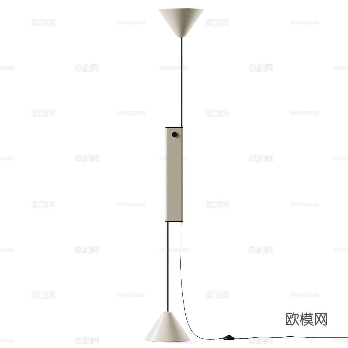 现代极简 Hay Twist 落地灯3d模型下载（渲染图2）