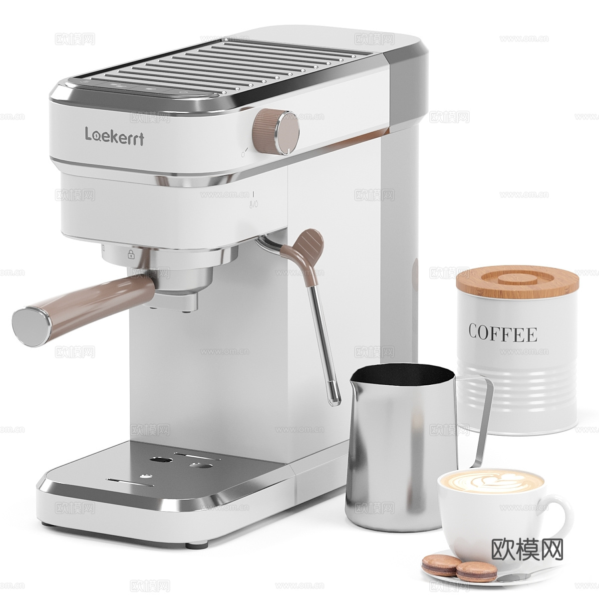 LAEKERRT 浓缩咖啡机3d模型下载（渲染图2）