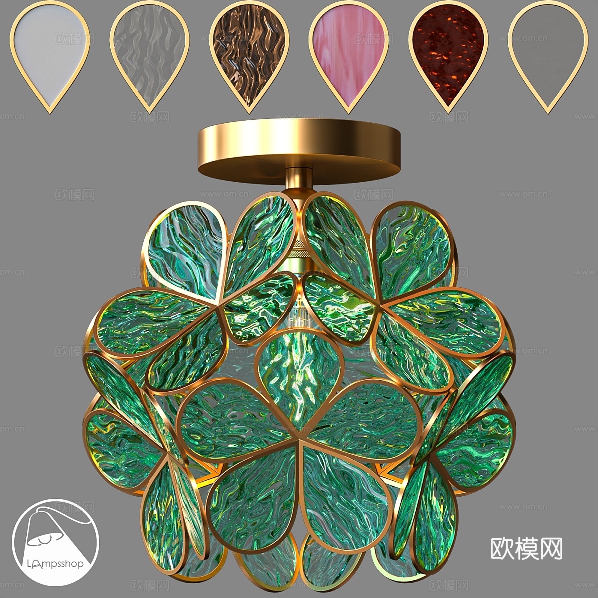 LampsShop.ru PL3072 吊灯 Saria3d模型下载