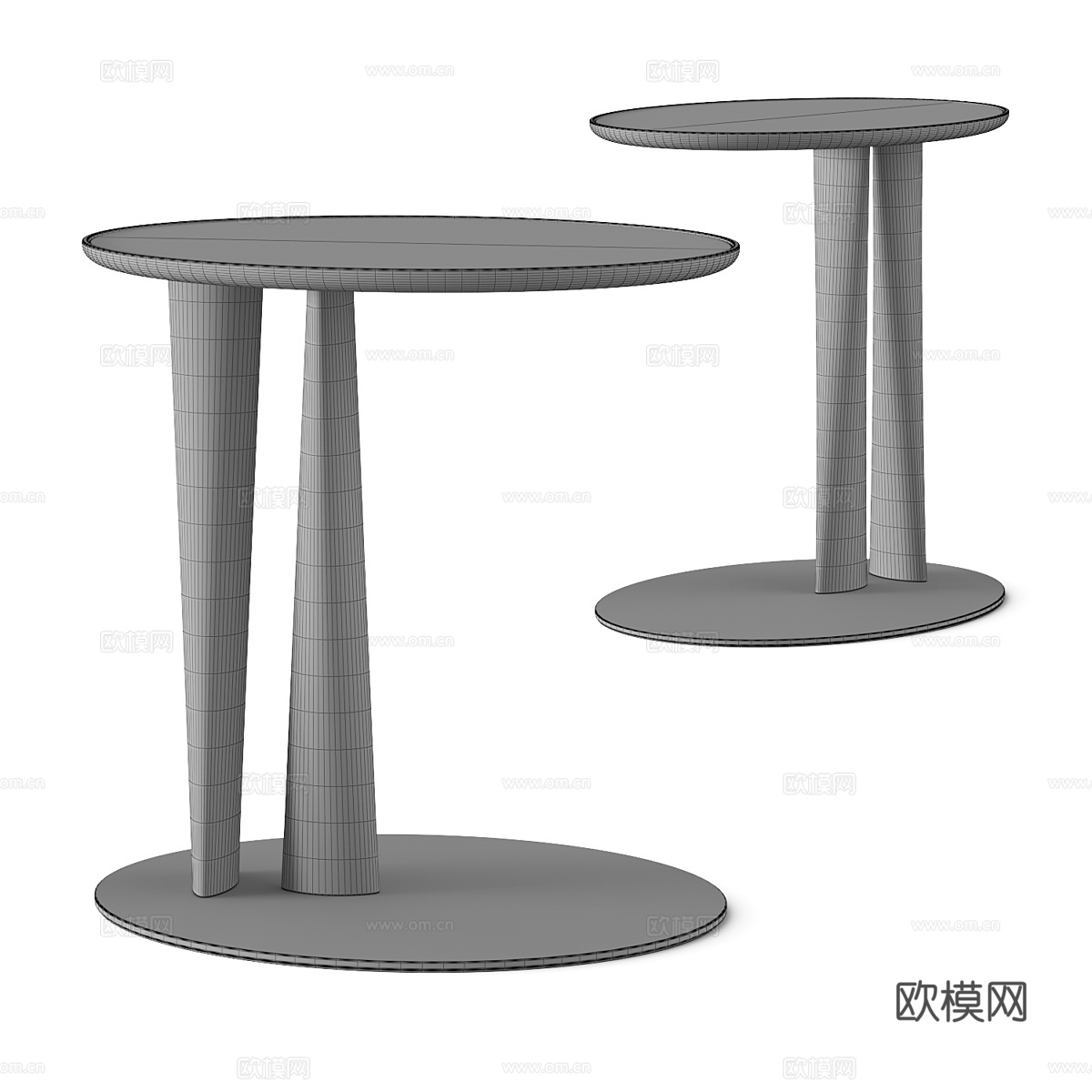 现代意式极简 Porada Cote 圆边几3d模型下载（渲染图4）