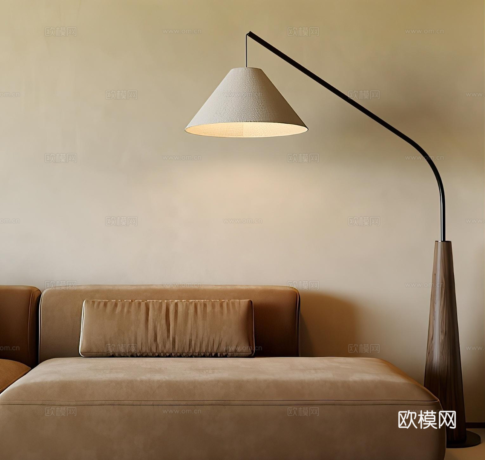 中古落地灯su模型