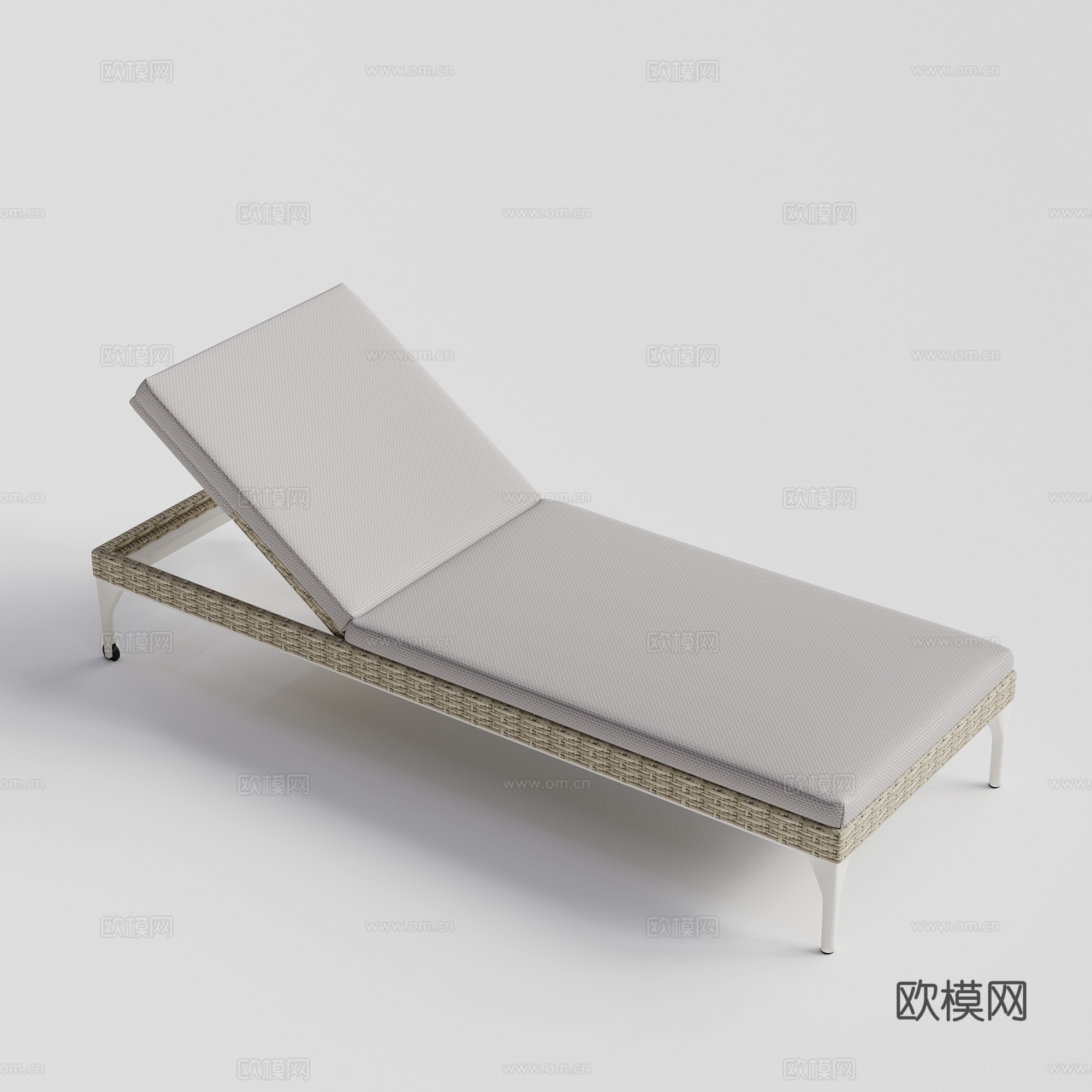 DEDON - 现代户外椅 户外泳池 沙滩躺椅 藤编椅su模型