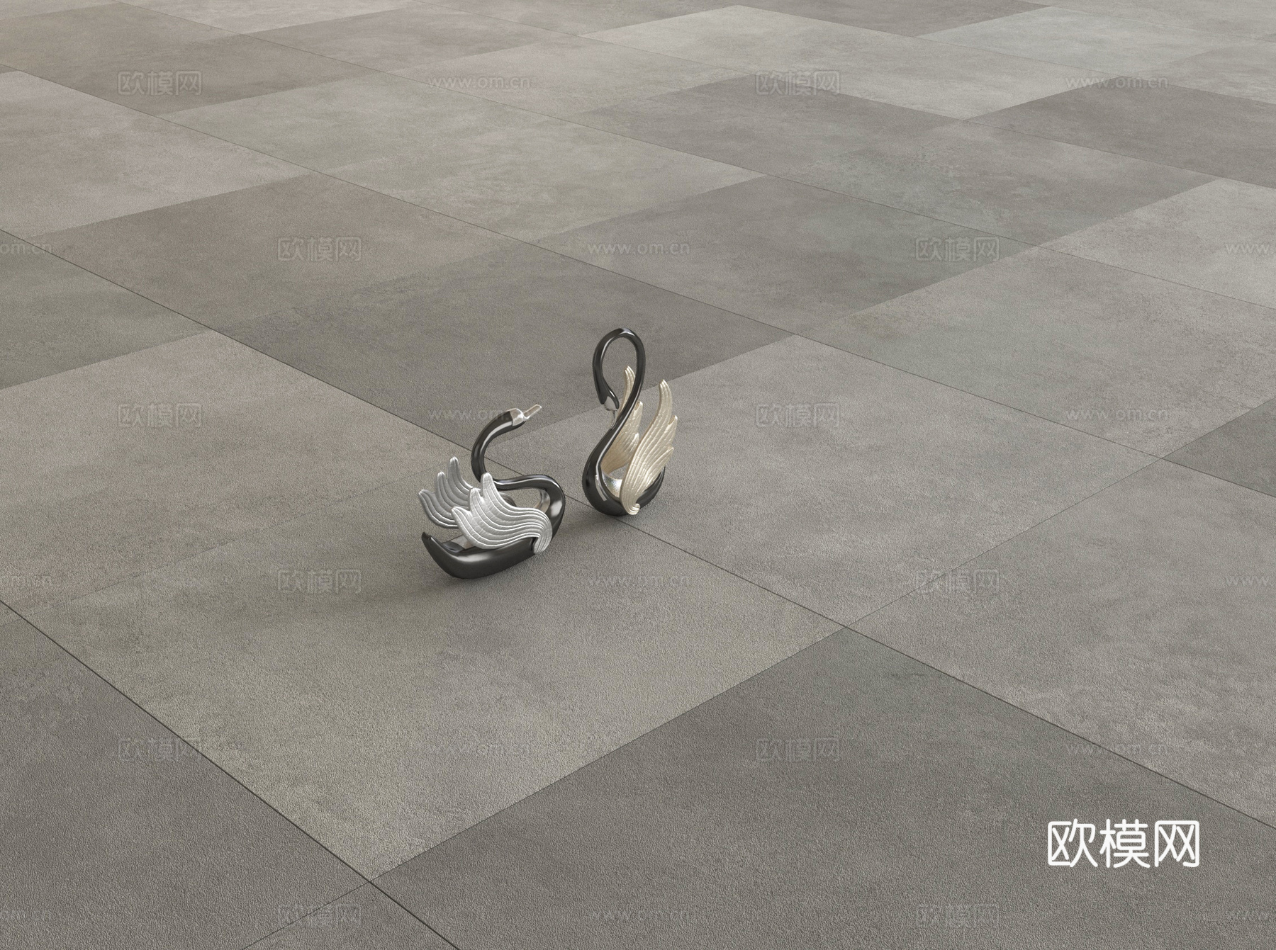 现代暖灰色地砖 瓷砖 大理石地砖3d模型下载