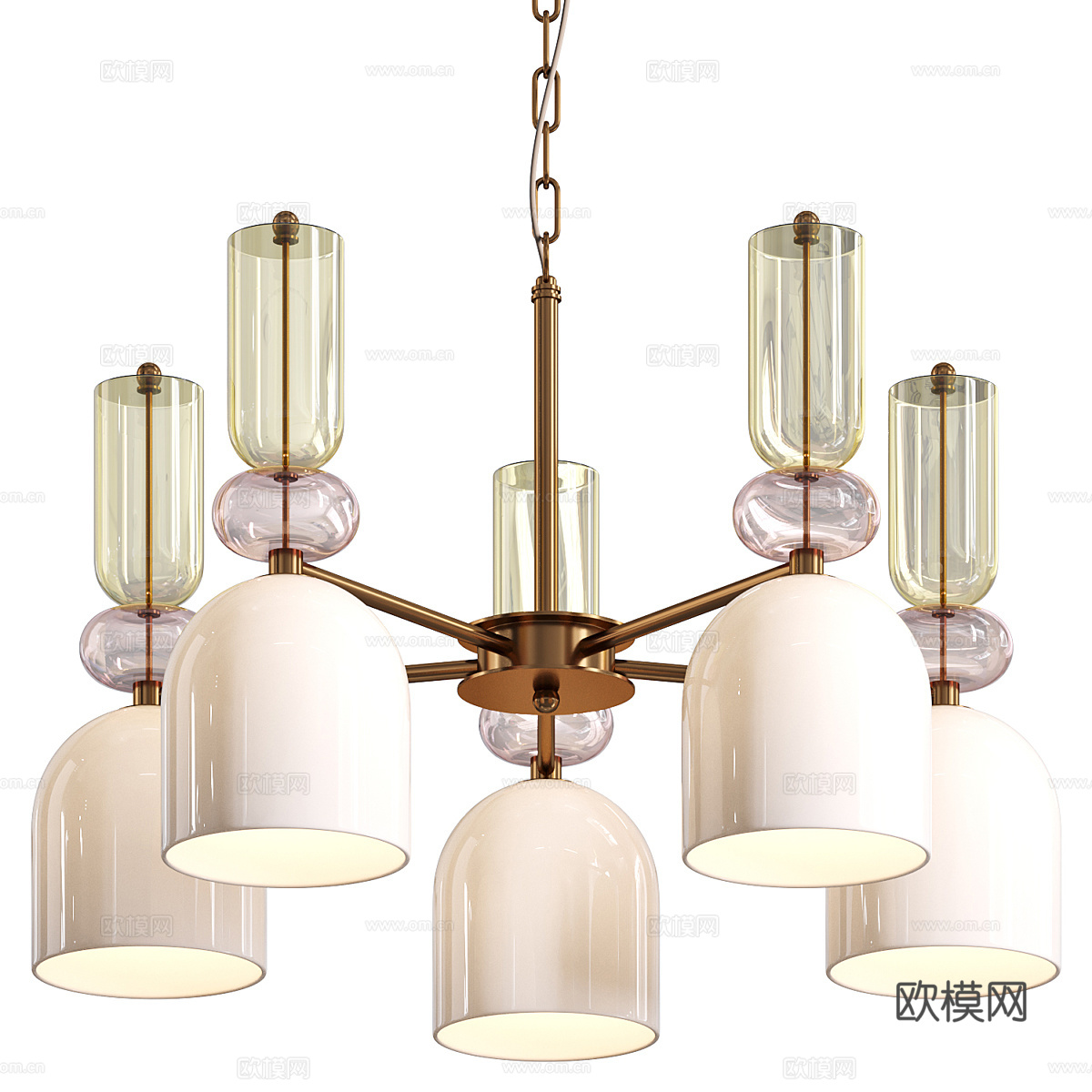 现代轻奢 Lumion Gillian 枝形吊灯3d模型下载（渲染图1）