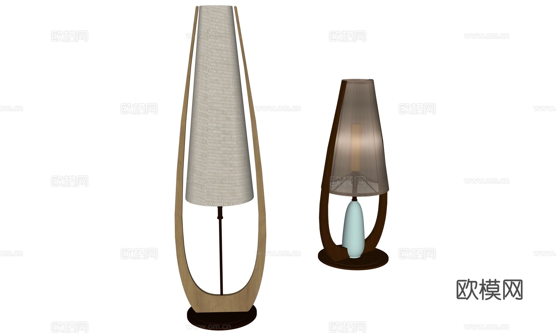 现代艺术台灯su模型