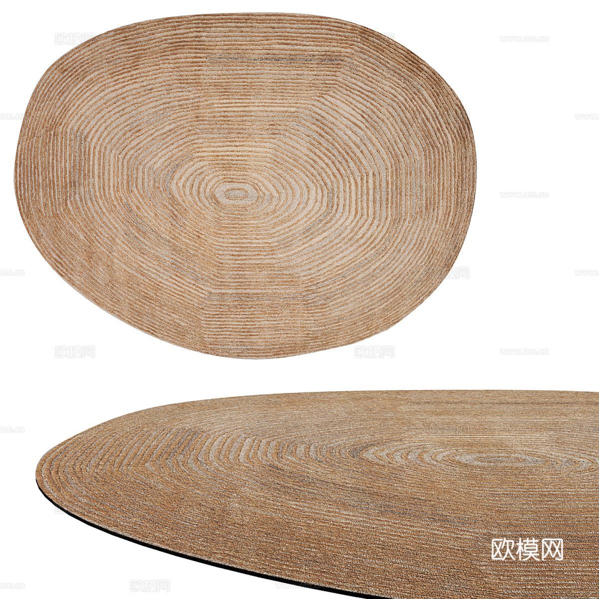 现代简约地毯 多边形地毯 客厅地毯 造型地毯3d模型下载