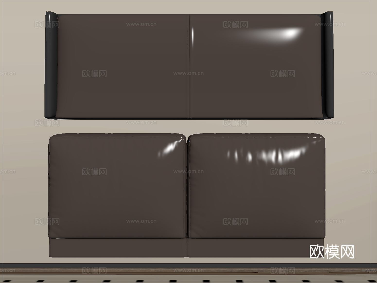 中古风床品 软包床头 床靠背su模型