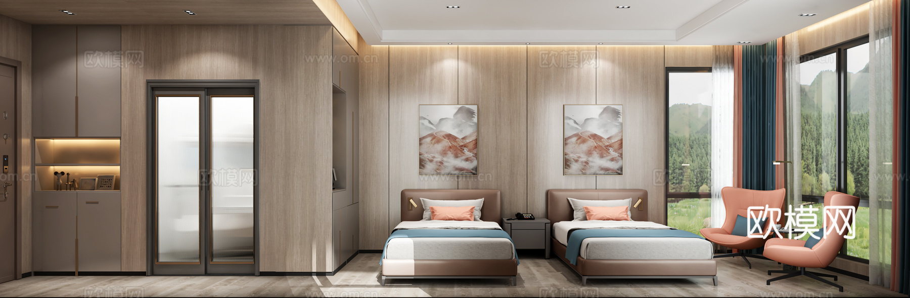 现代户外度假舱3d模型下载（渲染图4）