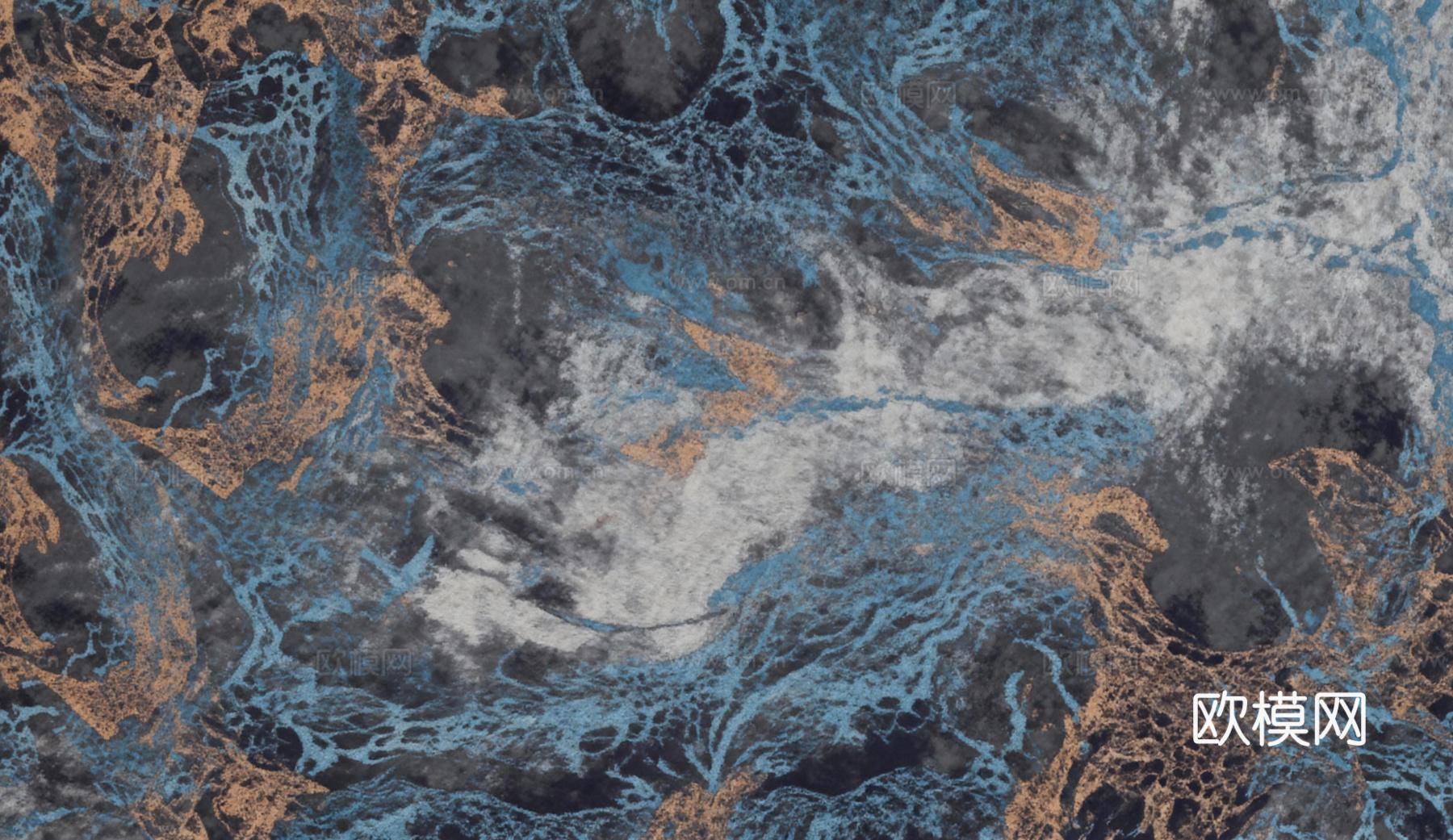 现代抽象纹理地毯 新中式山水地毯 深色地毯 烟雾纹理地毯