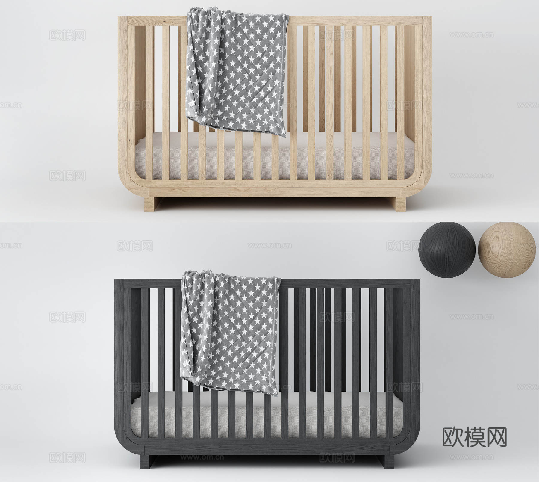 婴儿床3d模型下载