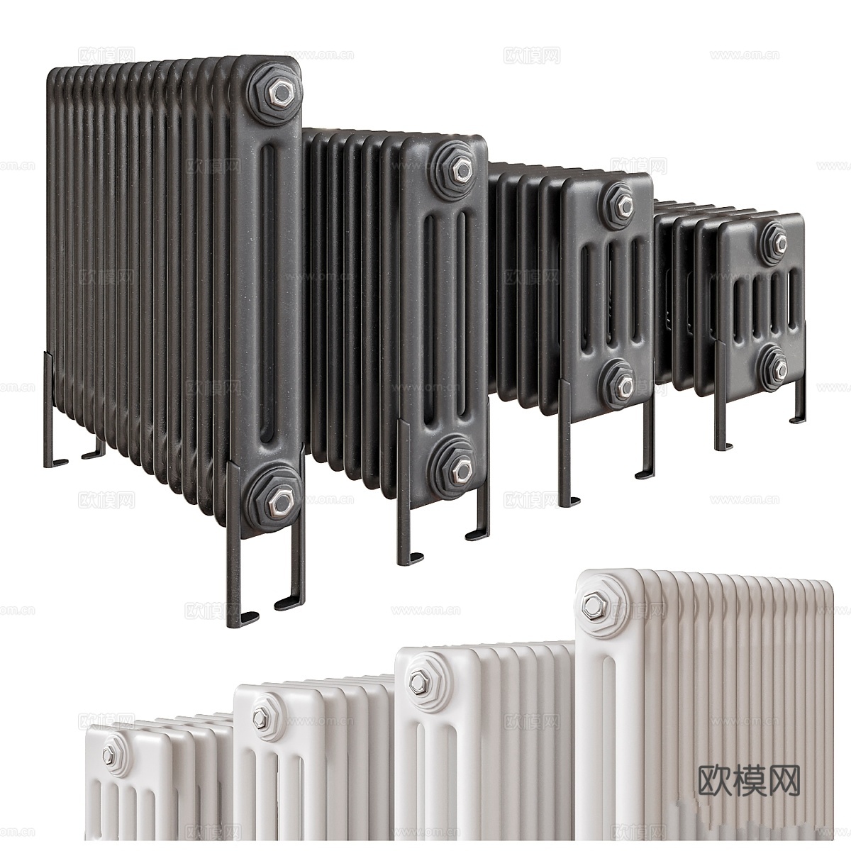 Multisec立柱式暖气片3d模型下载
