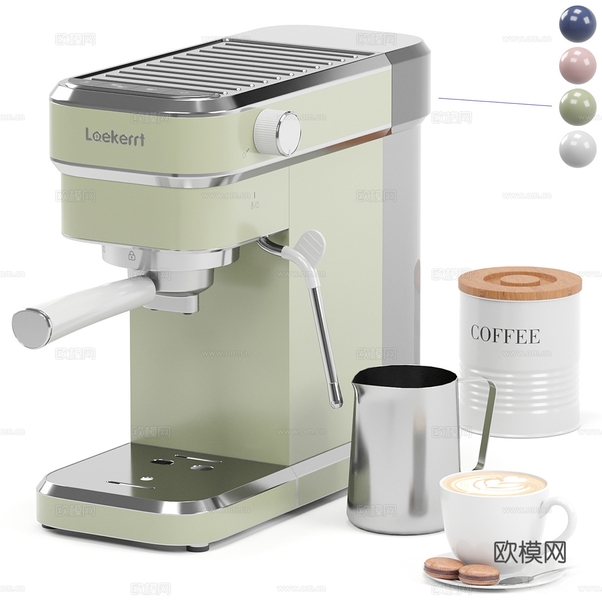 LAEKERRT 浓缩咖啡机3d模型下载（渲染图1）