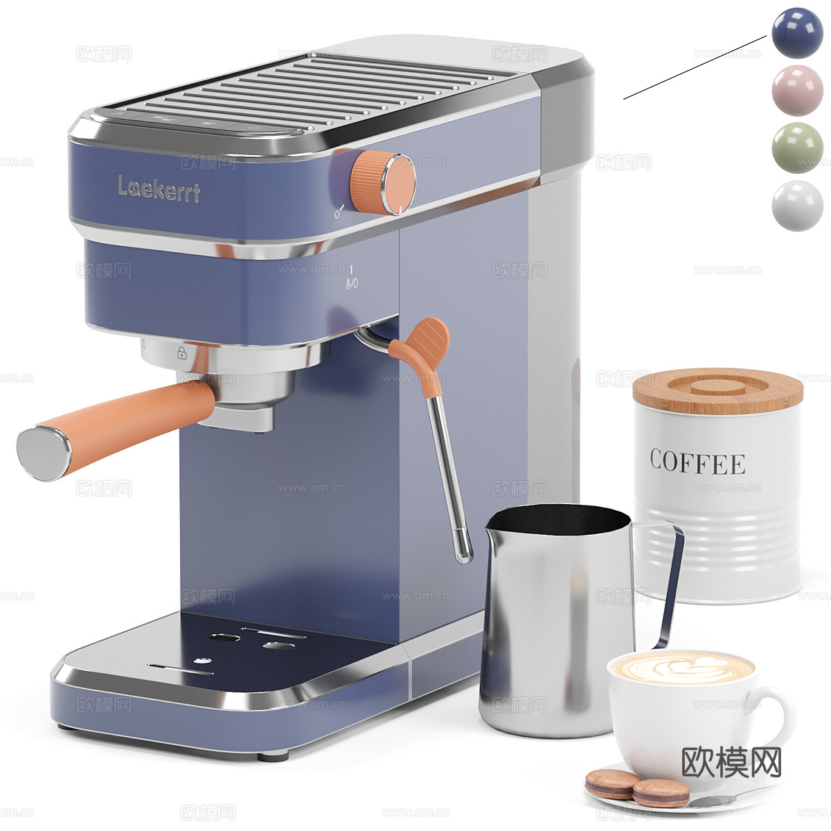 LAEKERRT 浓缩咖啡机3d模型下载（渲染图3）