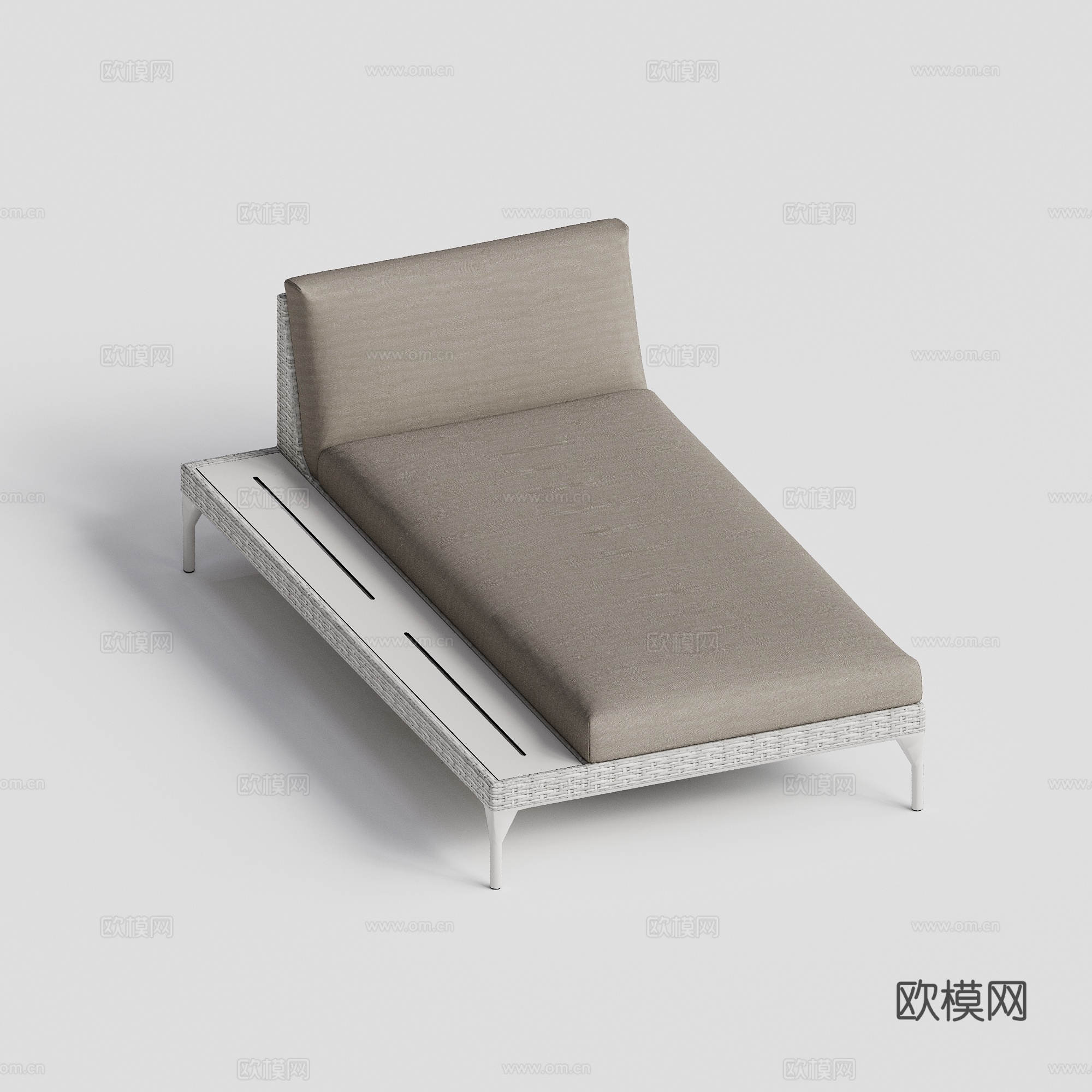 DEDON - 现代户外椅 户外泳池 沙滩躺椅 双人藤编椅su模型