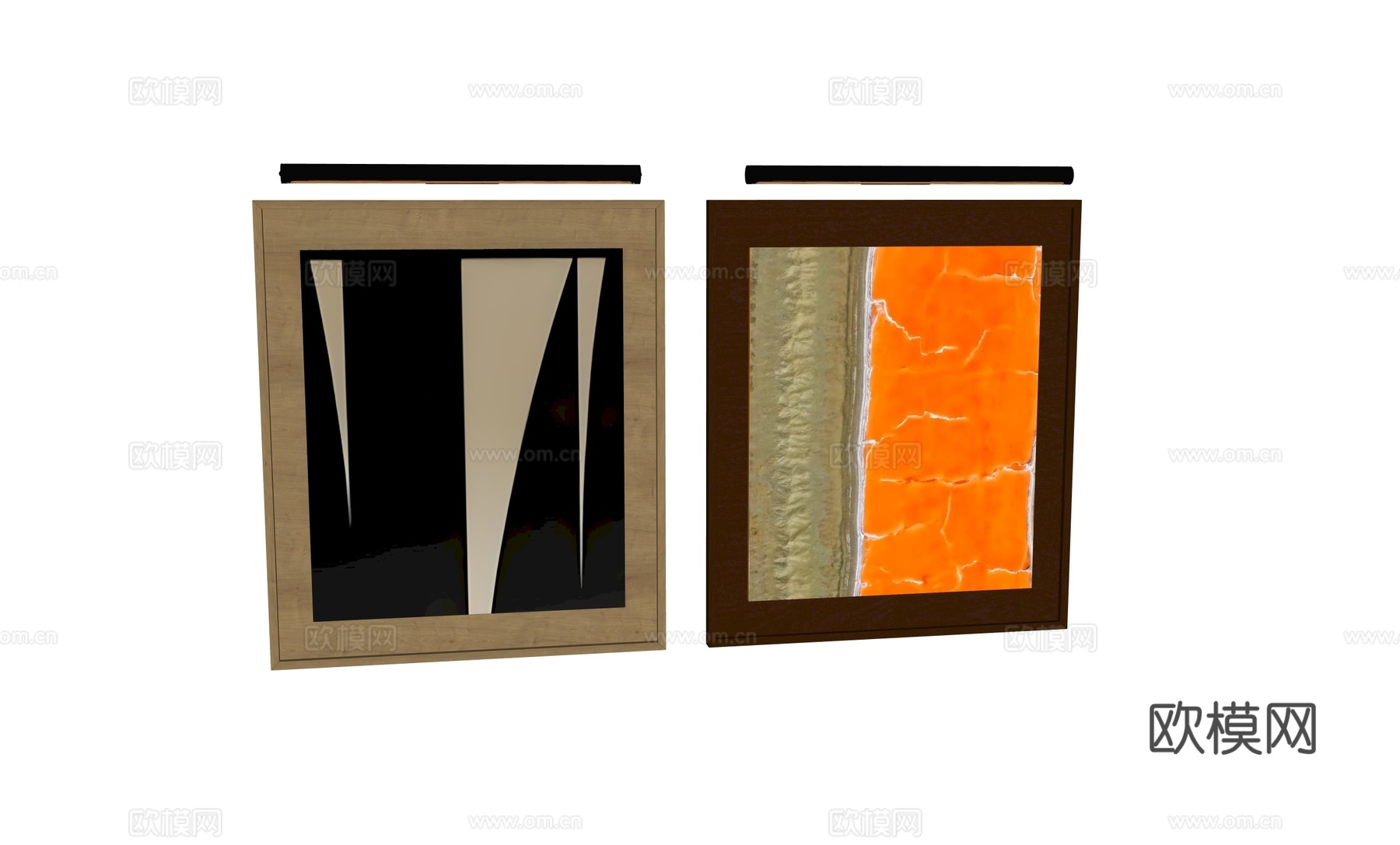 现代装饰画组合su模型