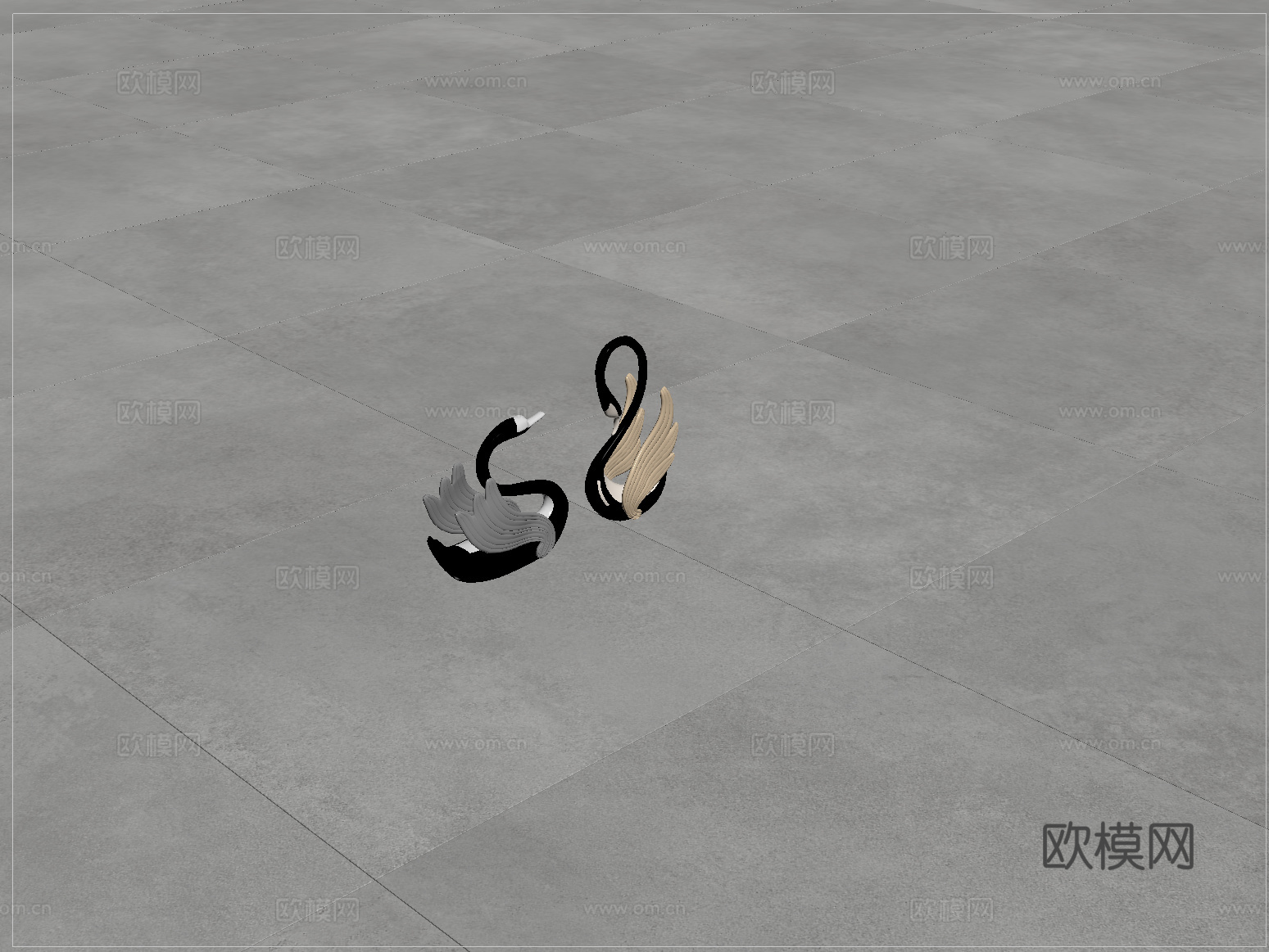 现代暖灰色地砖 瓷砖 大理石地砖su模型
