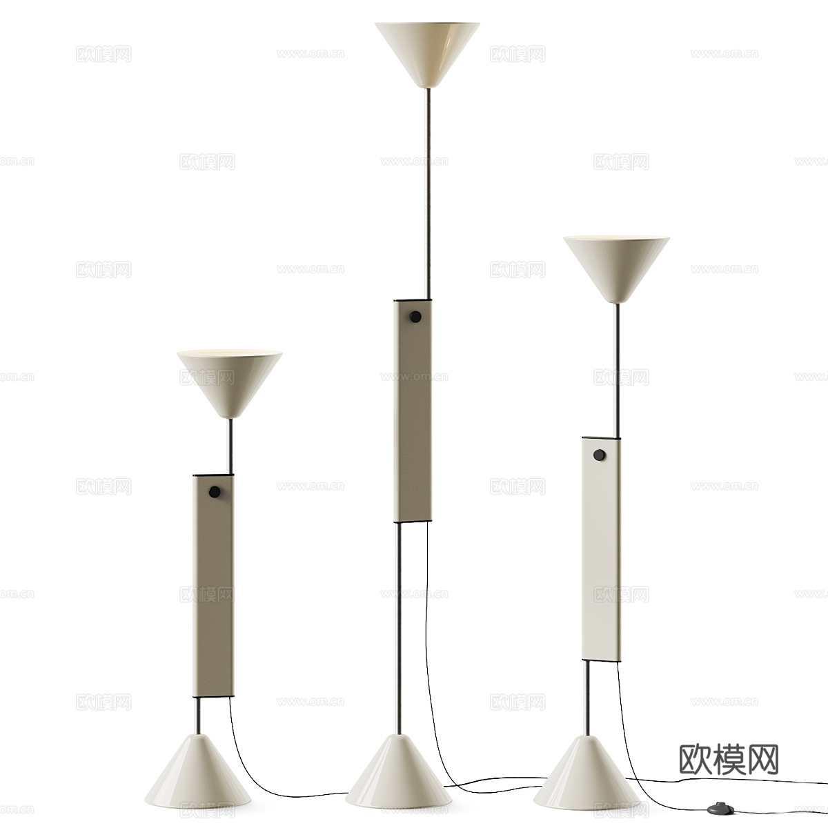 现代极简 Hay Twist 落地灯3d模型下载（渲染图4）