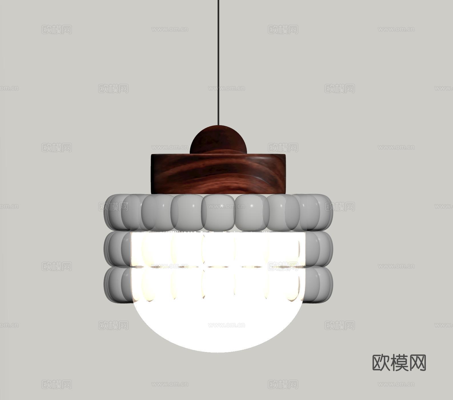 现代小吊灯 床头吊灯su模型