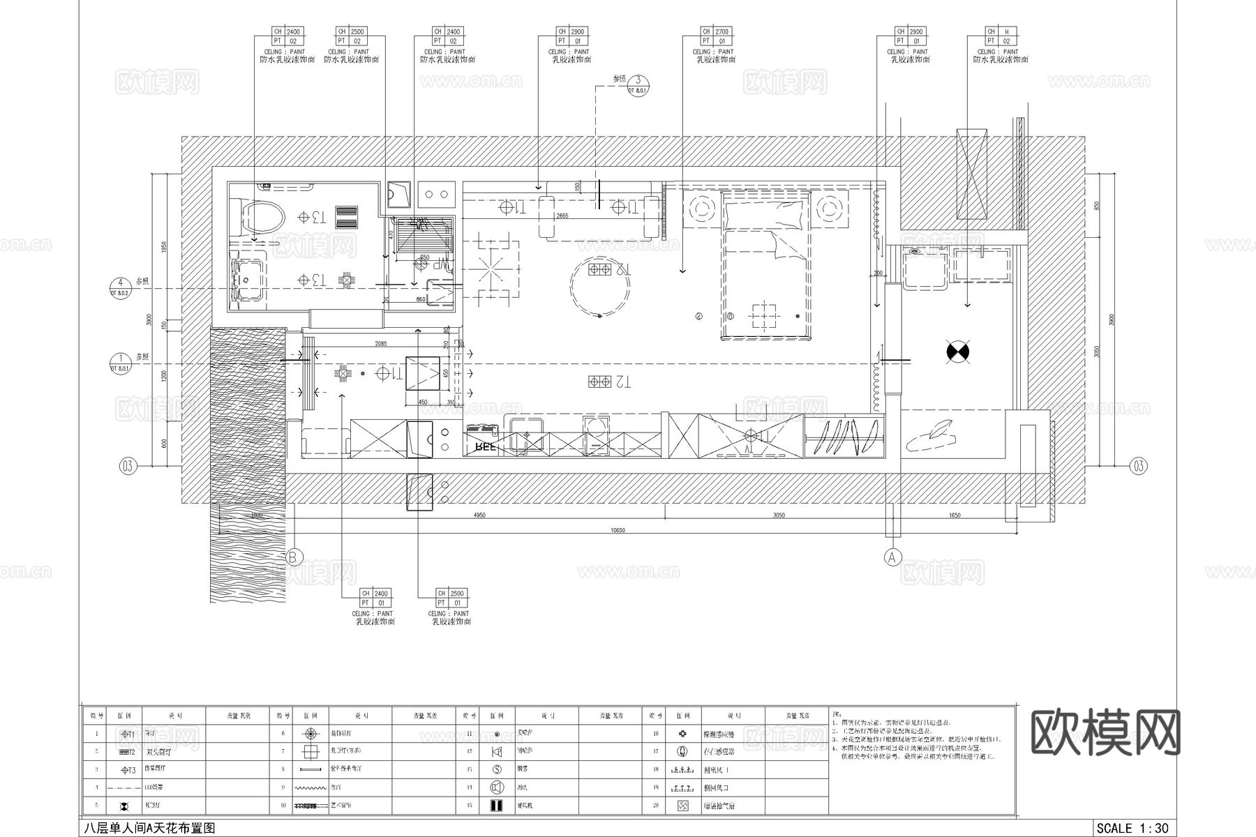 医院 病房 VIP病房 ICU 无障碍病房 单人间病房cad施工图