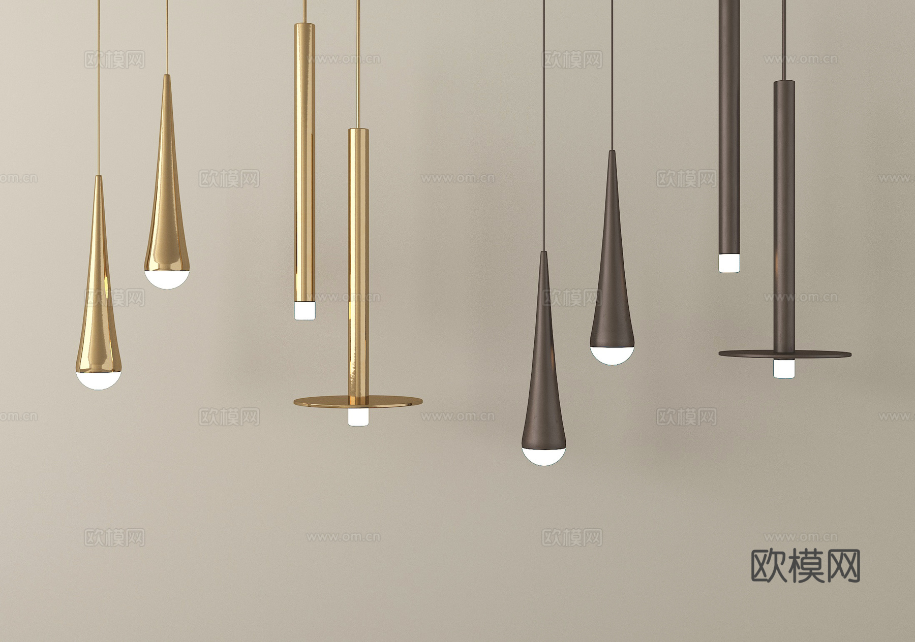 现代吊灯 金属吊灯su模型