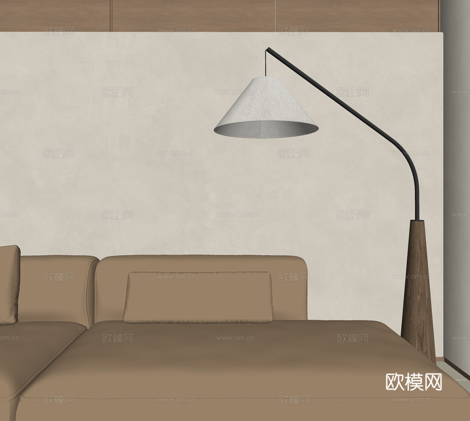 中古落地灯su模型