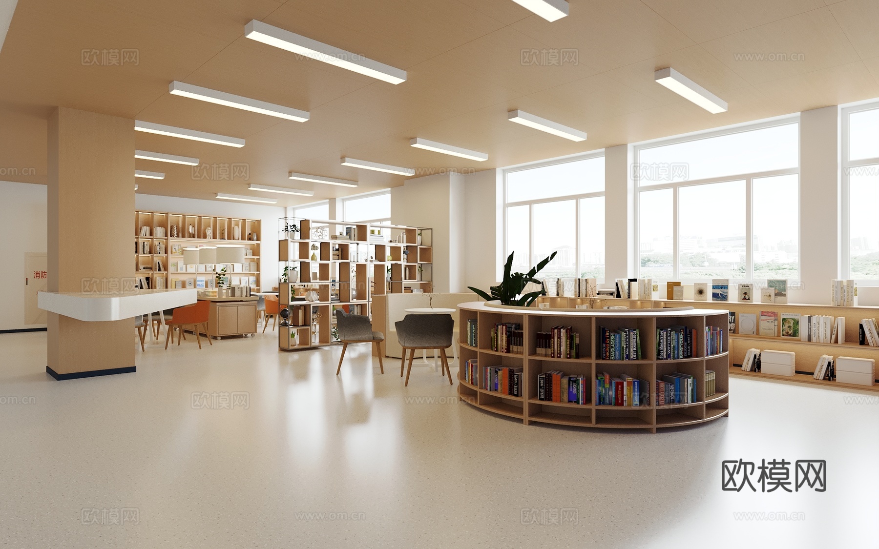 图书室3d模型下载