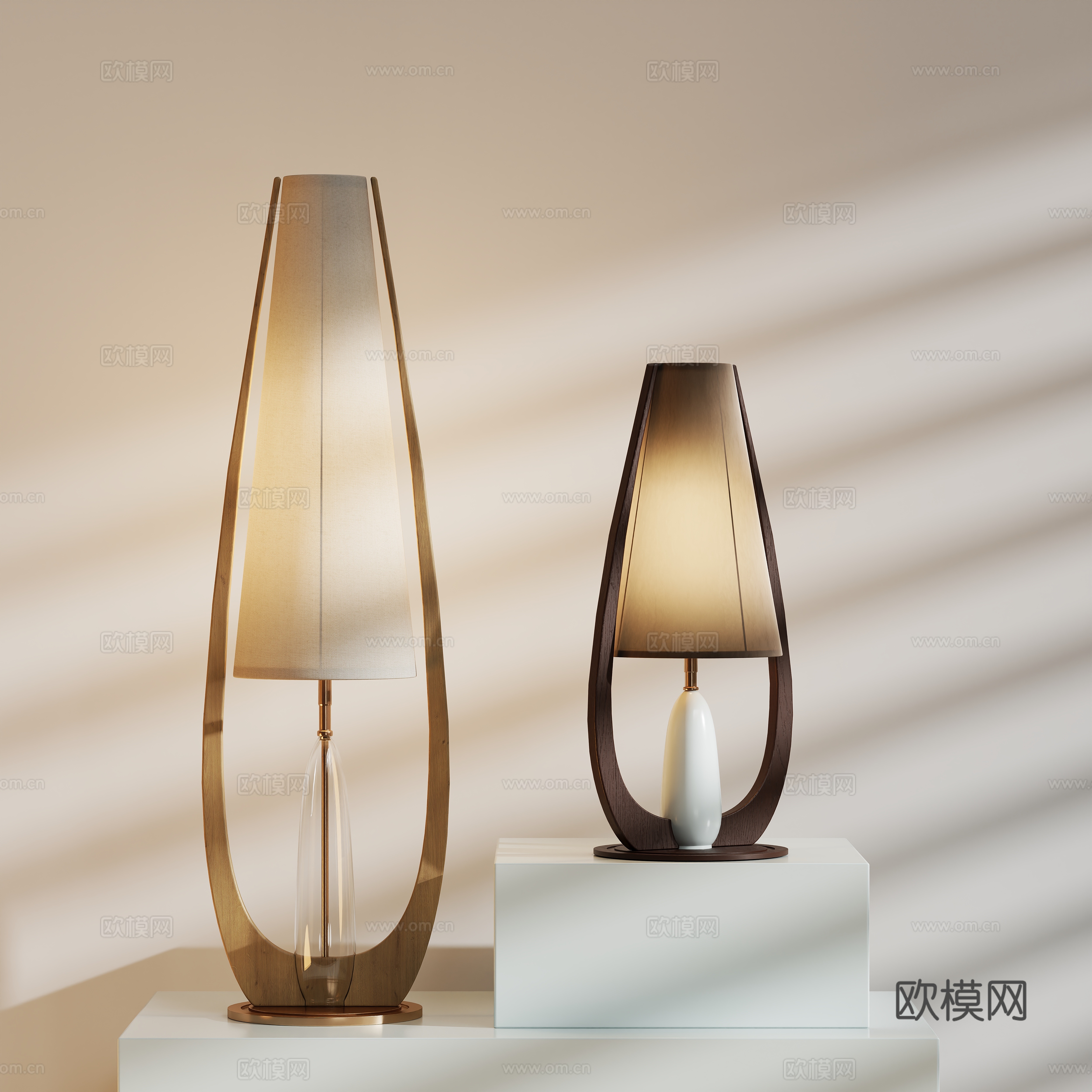 现代艺术台灯su模型