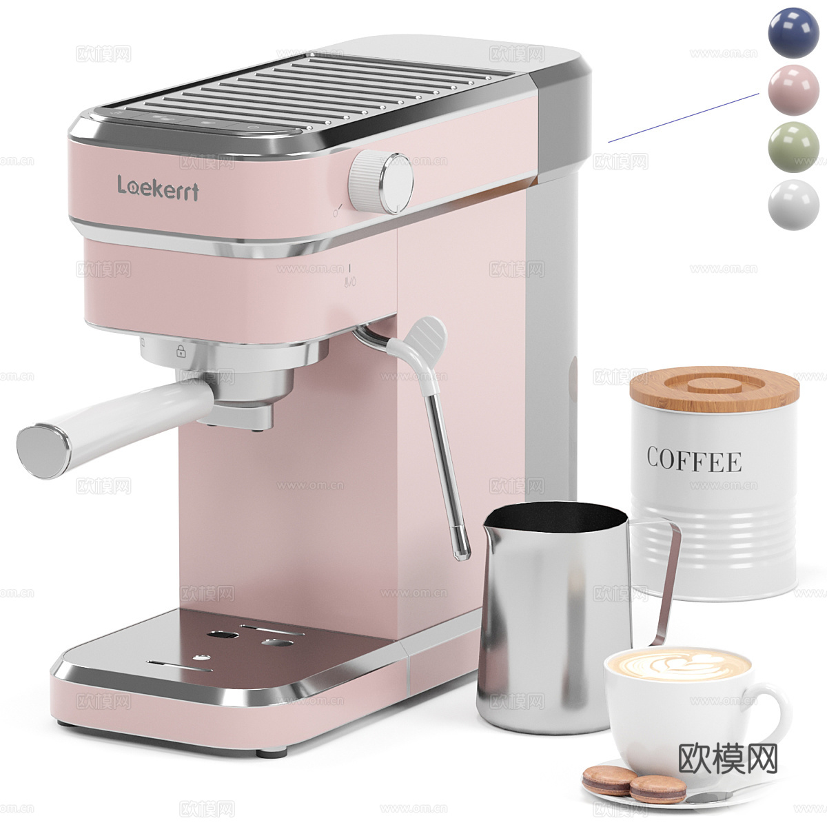 LAEKERRT 浓缩咖啡机3d模型下载（渲染图4）