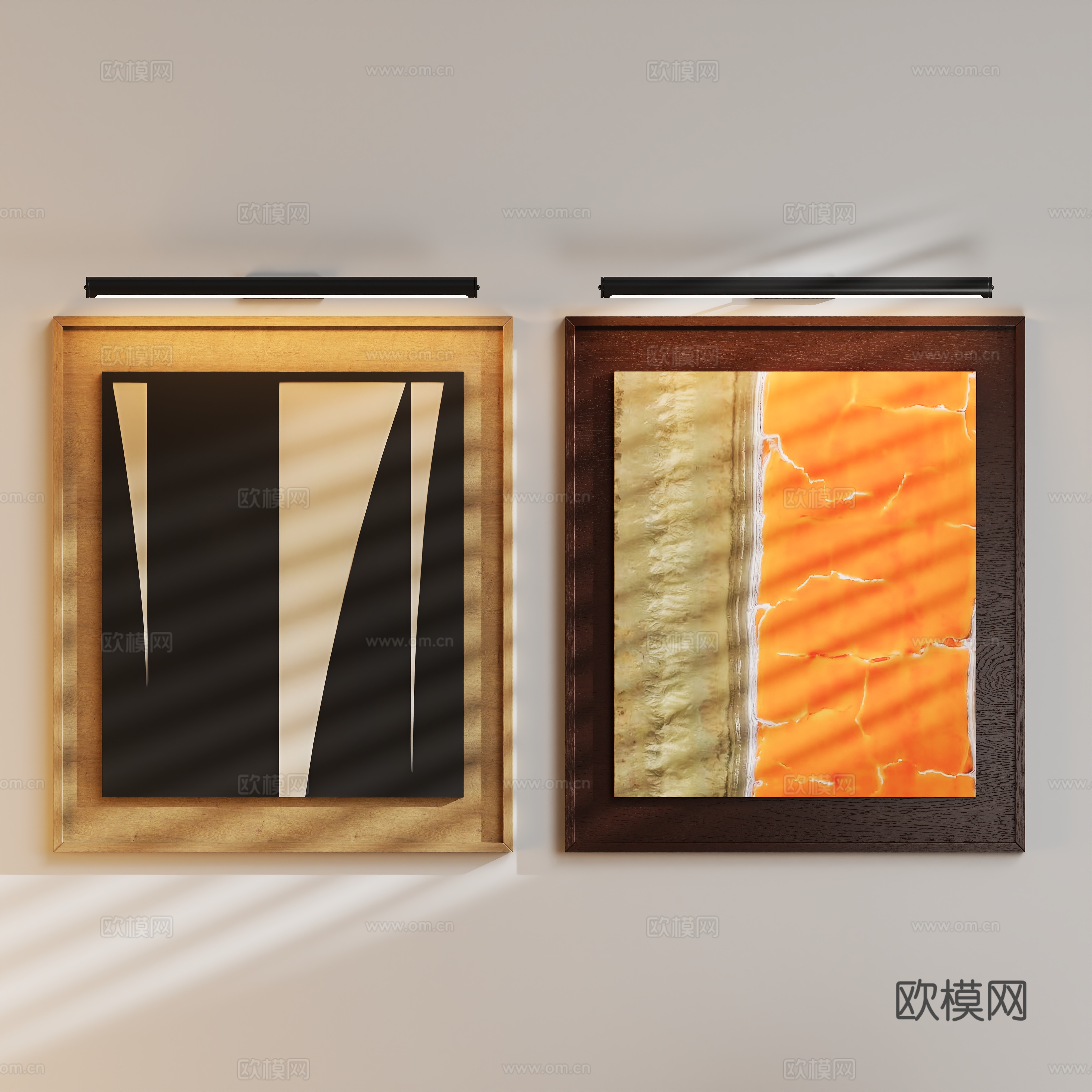 现代装饰画组合su模型