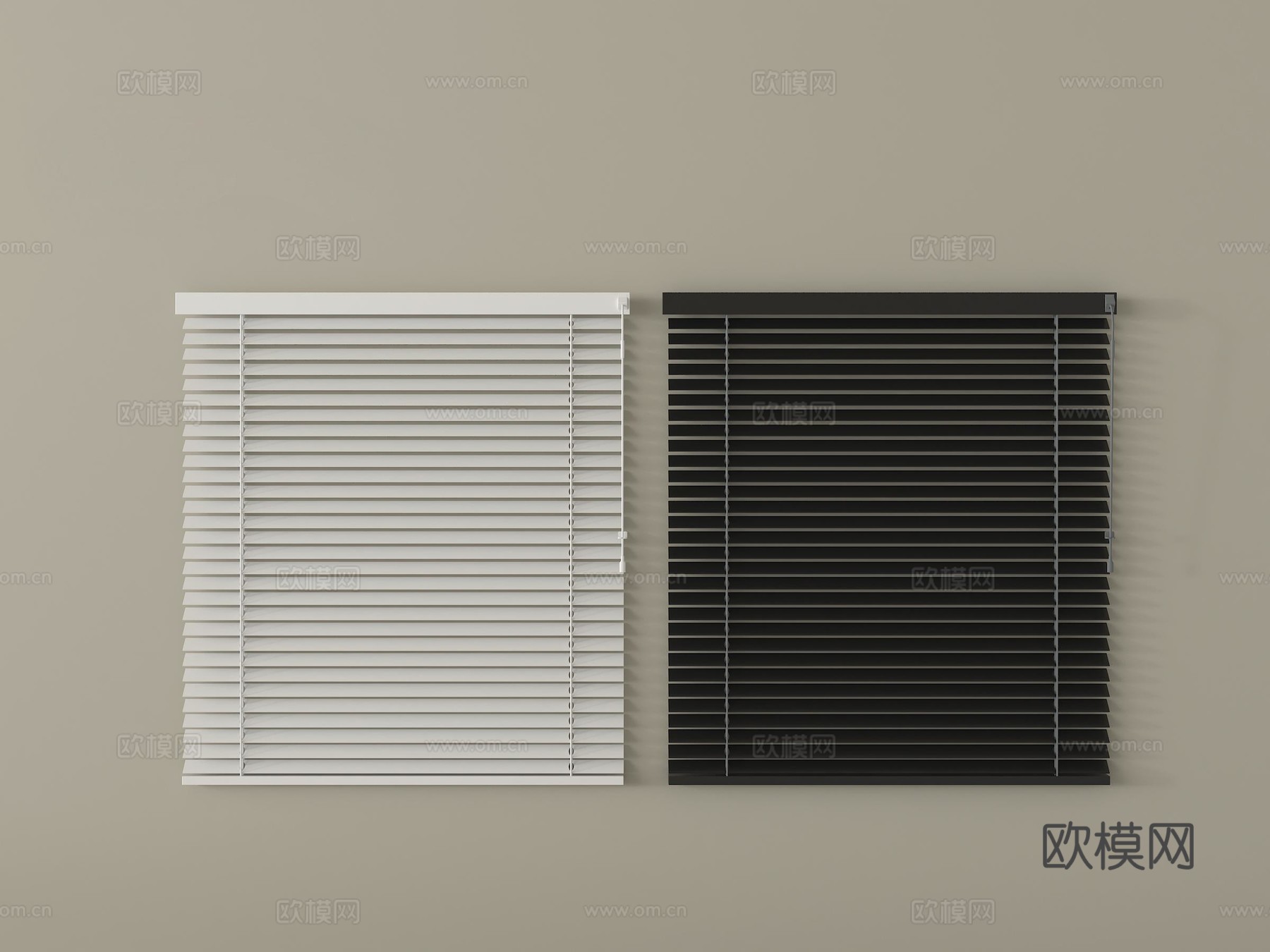 现代窗帘 百叶帘 卷帘su模型