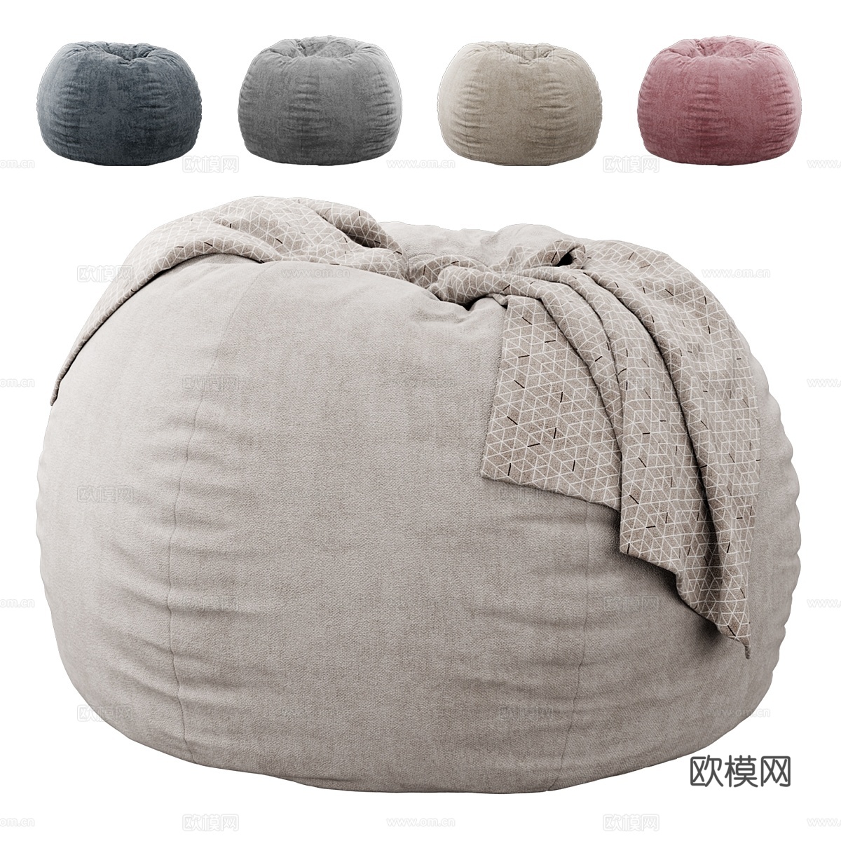 Pottery Barn Teen豆袋椅3d模型下载