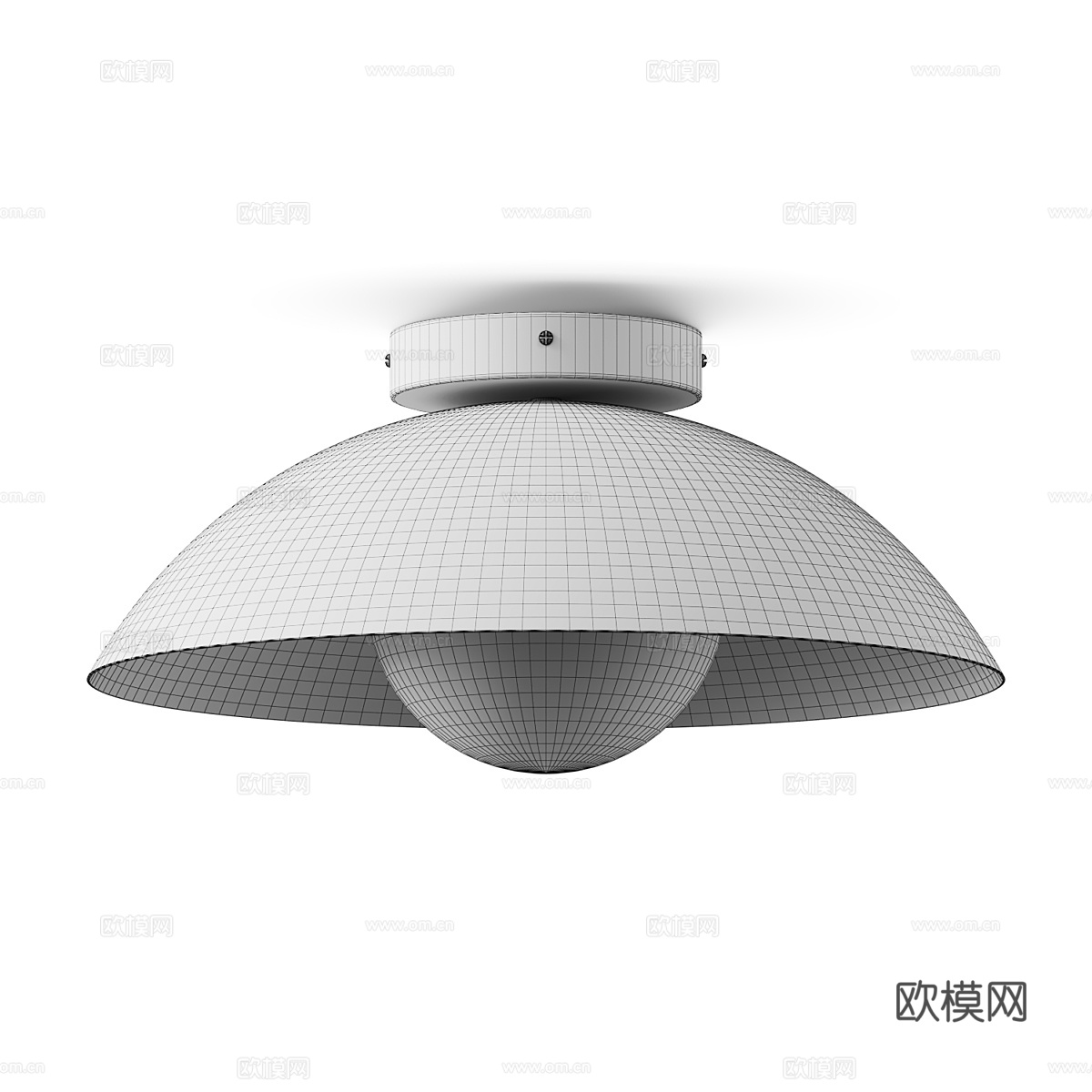 现代奶油风 Gemma 嵌入式吸顶灯3d模型下载（渲染图5）