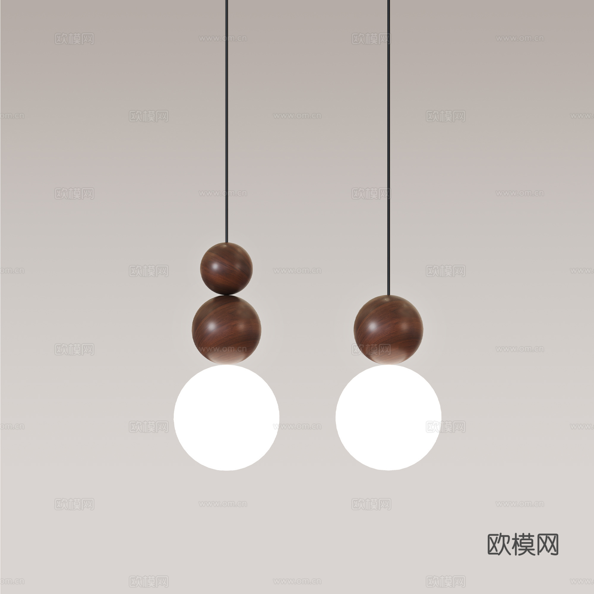 中古风吊灯 侘寂风吊灯 北欧吊灯 日式吊灯 卧室吊灯su模型