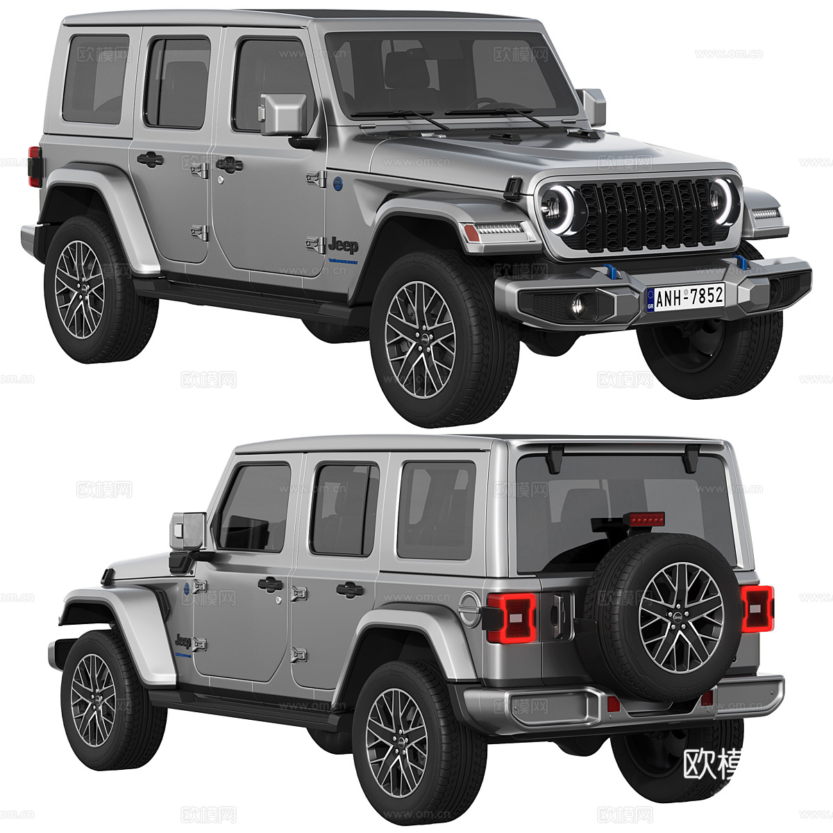 吉普牧马人 4xe 20243d模型下载（渲染图1）