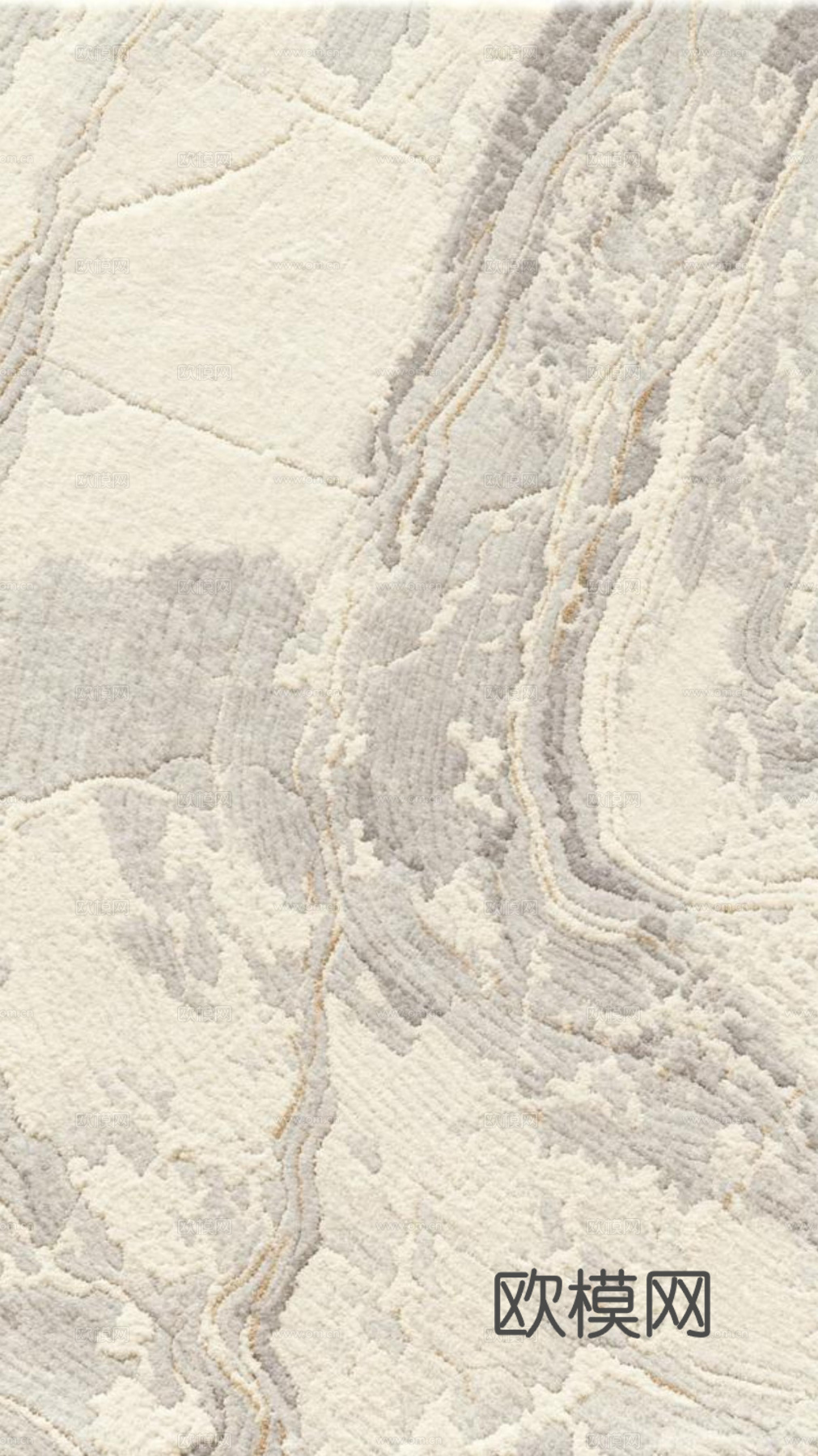 奶油白简约地毯 白色抽象地毯 诧寂风白色地毯 禅意地毯