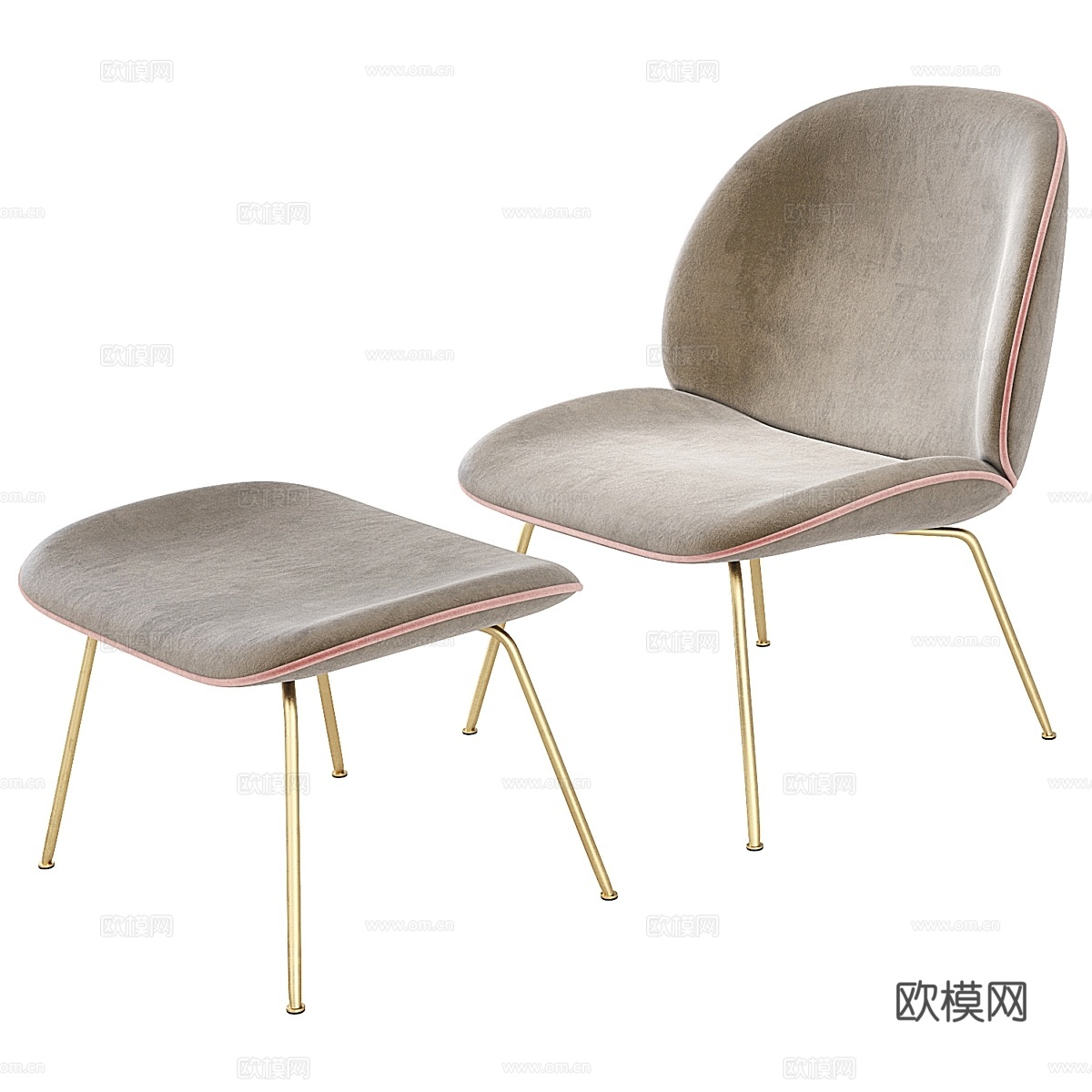 Gubi Beetle休闲椅3d模型下载