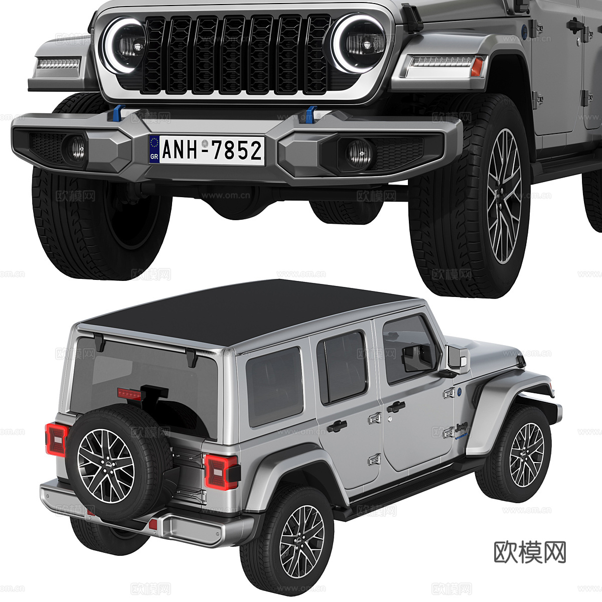 吉普牧马人 4xe 20243d模型下载（渲染图4）