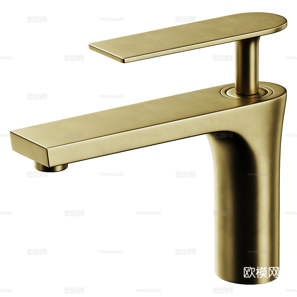 现代轻奢 ZAPPO 浴室黄铜水龙头3d模型下载（渲染图1）