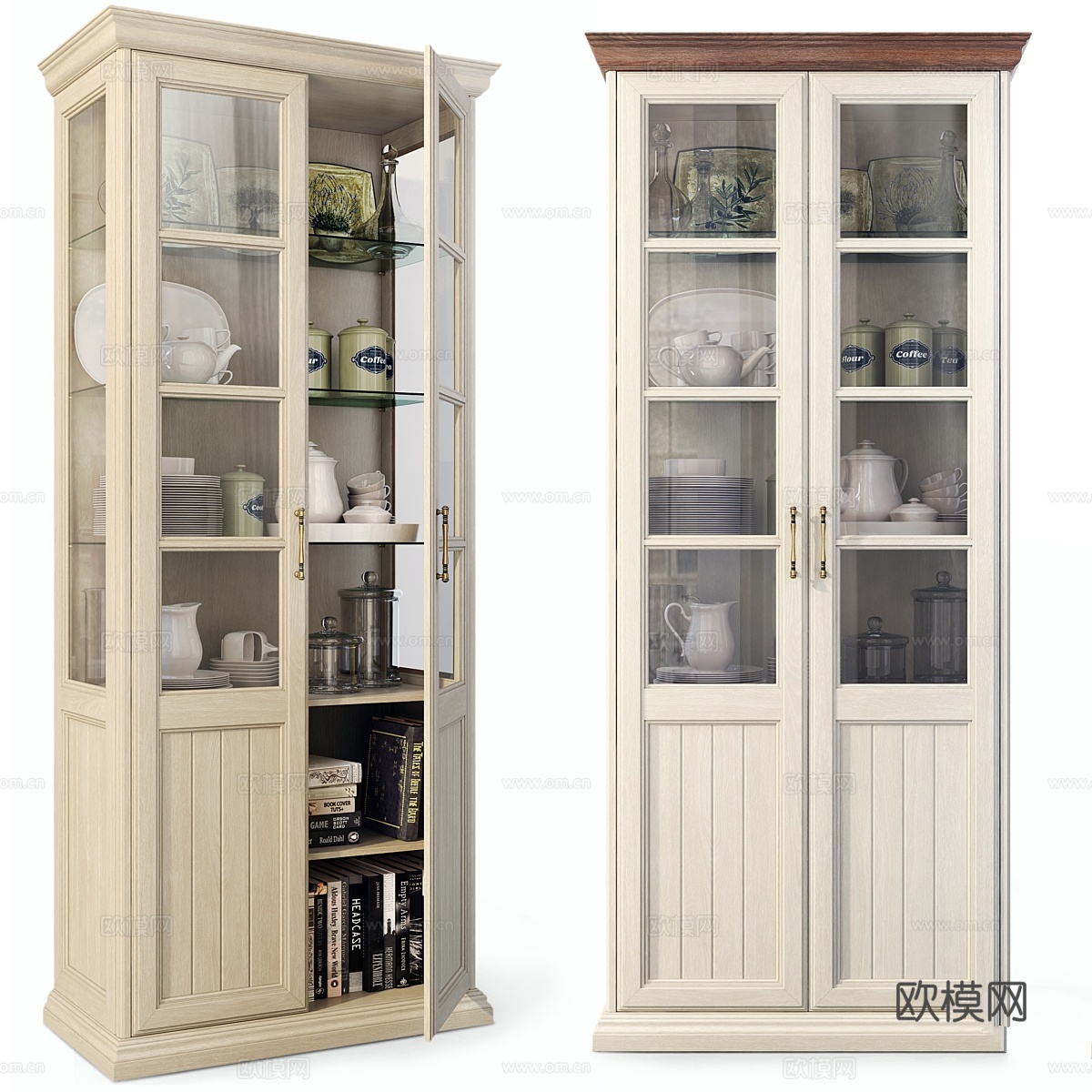 新古典玻璃展示柜Swing Cabinet 橱柜3d模型下载