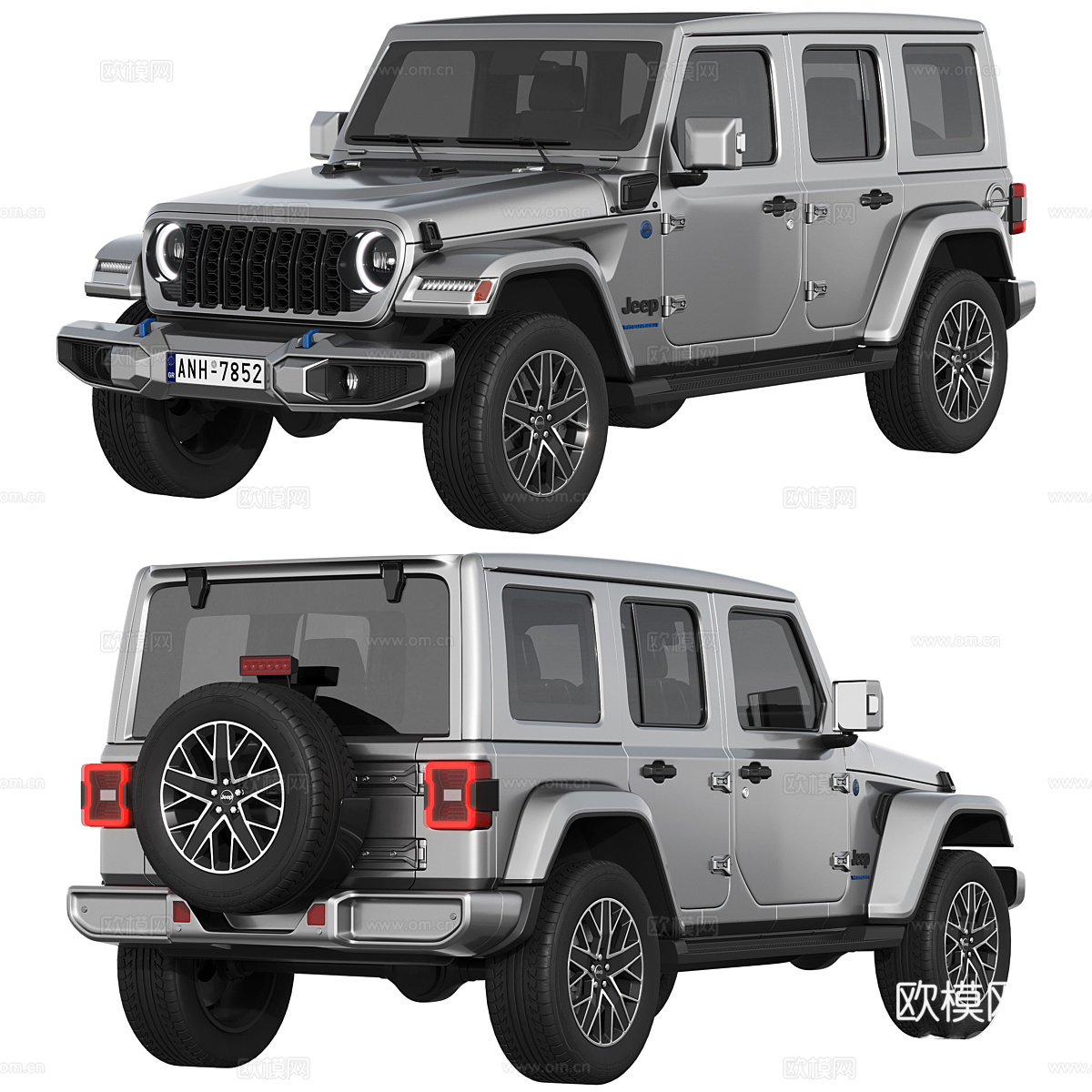 吉普牧马人 4xe 20243d模型下载（渲染图2）