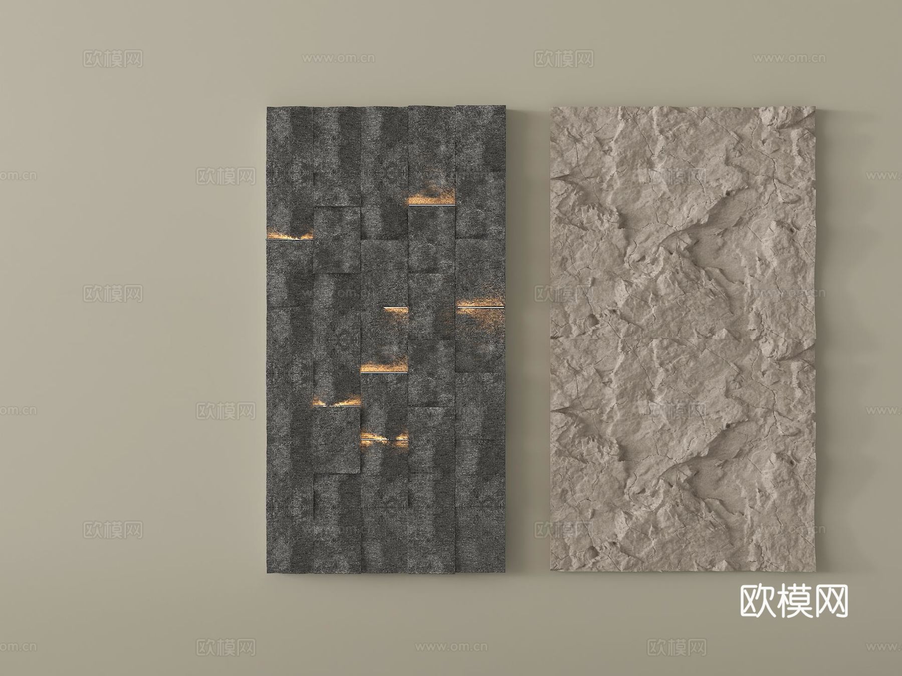 现代石材 毛石背景墙 石墙 岩板su模型